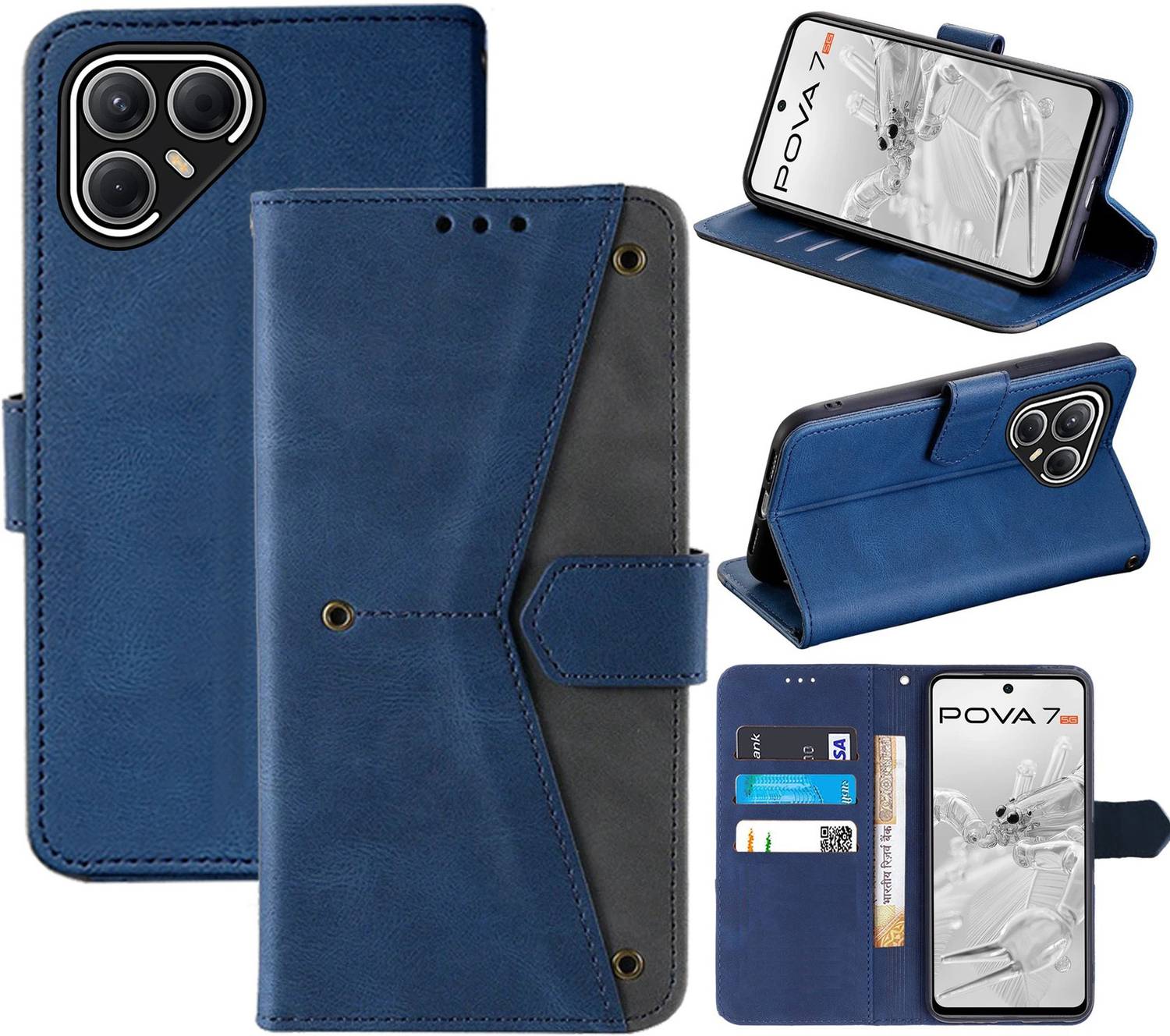 Aaghosh Flip Cover for Tecno Pova 7 5G