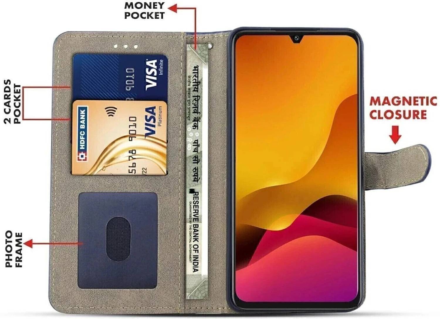 Cover Pelle POCO 7 Pro 5G Custodia Portafoglio ILING Per Xiaoi Redi