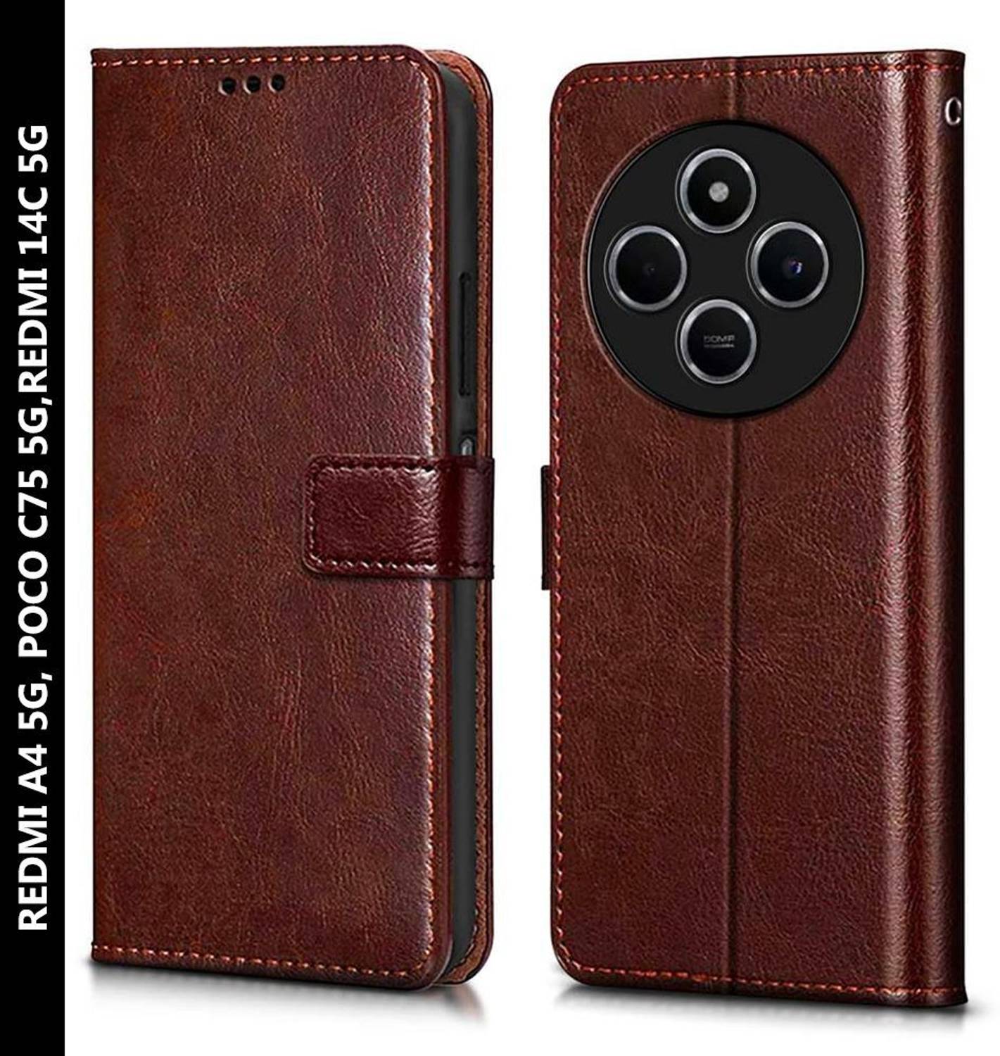 ADI Creations Flip Cover for REDMI A4 5G, POCO M7 5G, REDMI 14C 5G, POCO C75 5G