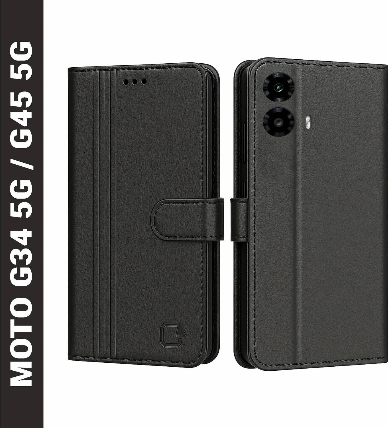 AIBEX Flip Cover for Motorola G34 5G / Motorola G45 5G|Inbuilt Wallet & Card Slots|Premium Leather Magnetic
