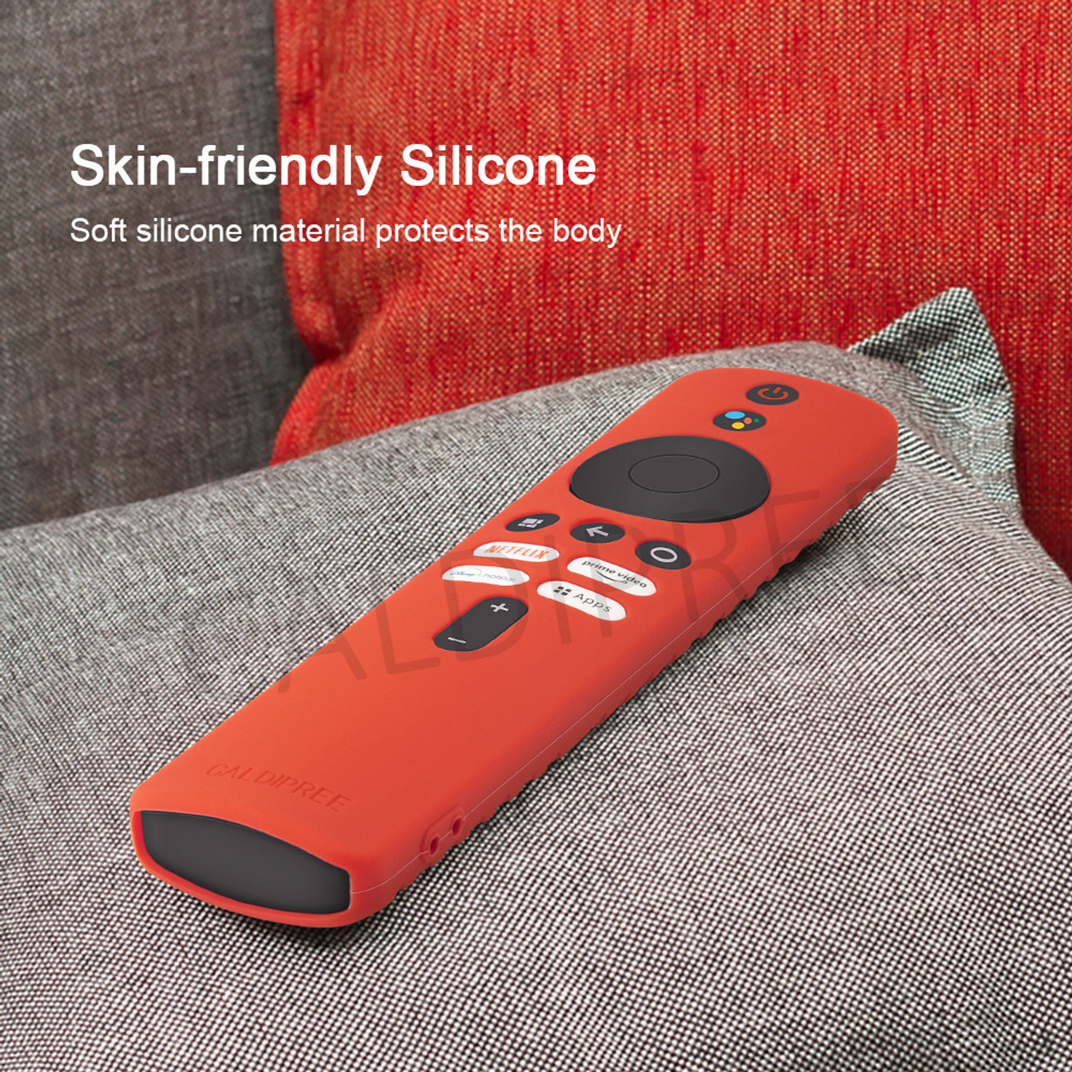 Image of CALDIPREE Front & Back Case for Redmi Xiaomi MI Smart TV Remote Control Silicone Cover with Loop