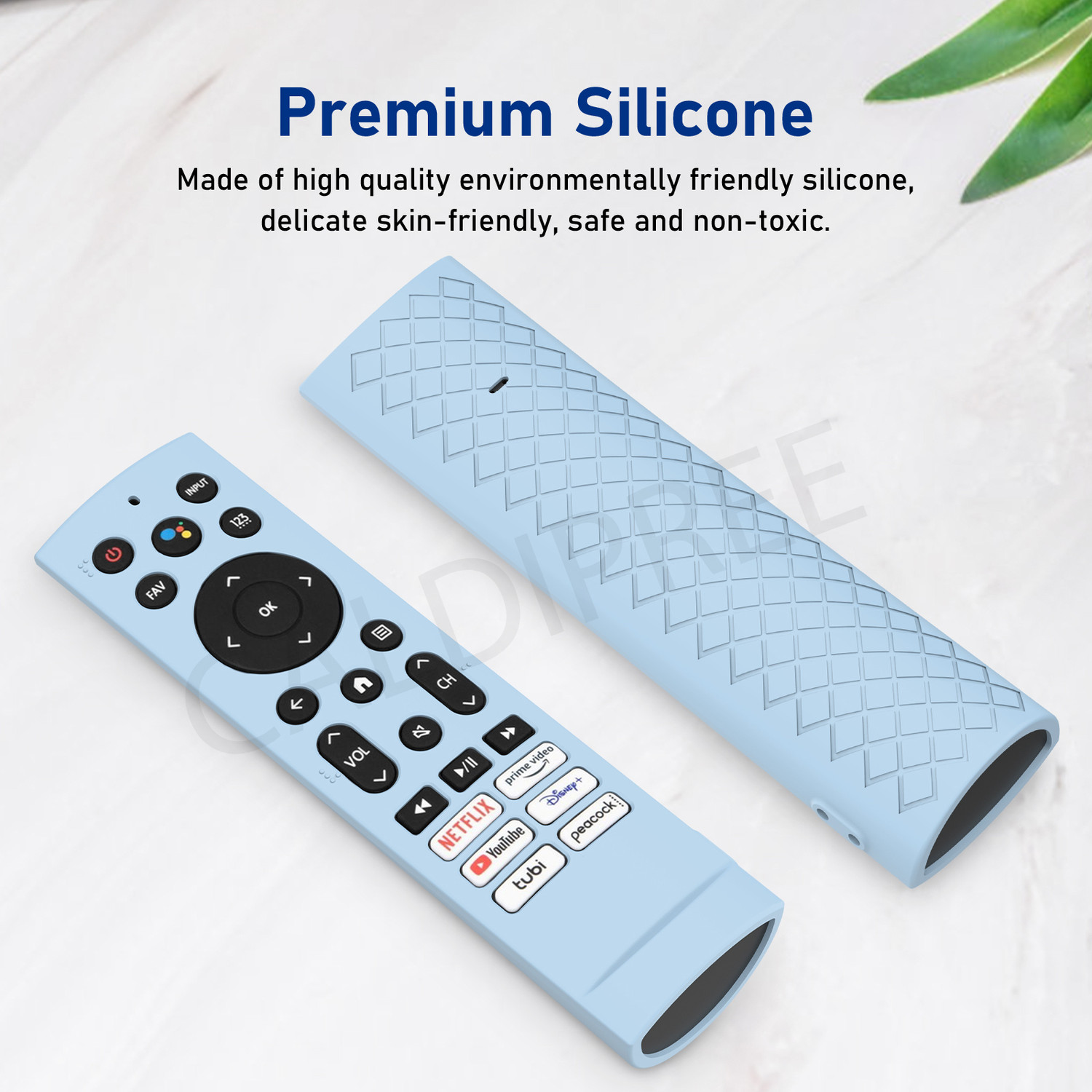 Image of CALDIPREE Front & Back Case for Hisense Smart TV Remote VU GloLED Series Tv Remote Cover