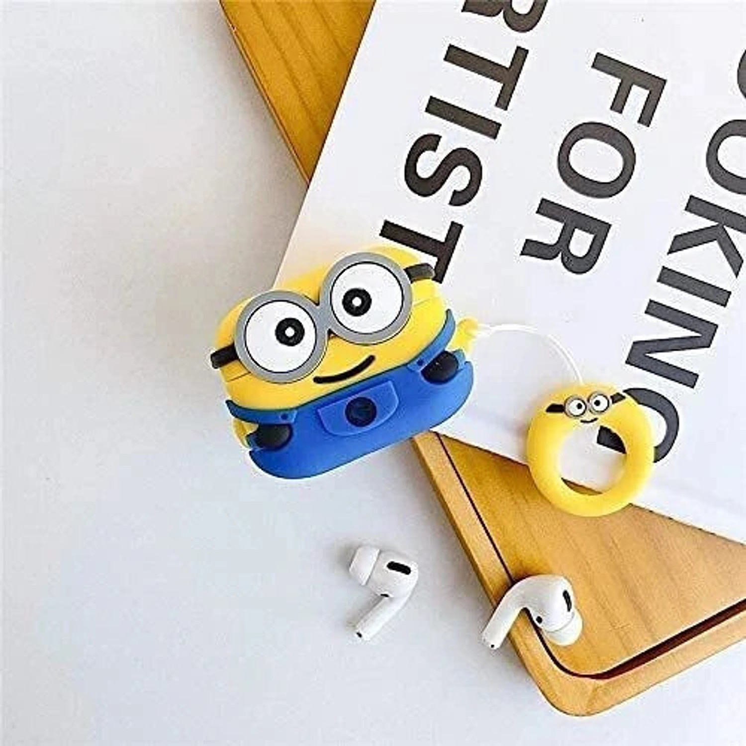Image of YSTIFYRA Front & Back Case for CUTE MINION (COMPATIBLE ONLY FOR APPLE AIRPODS PRO & PRO 2nd Generation Model)