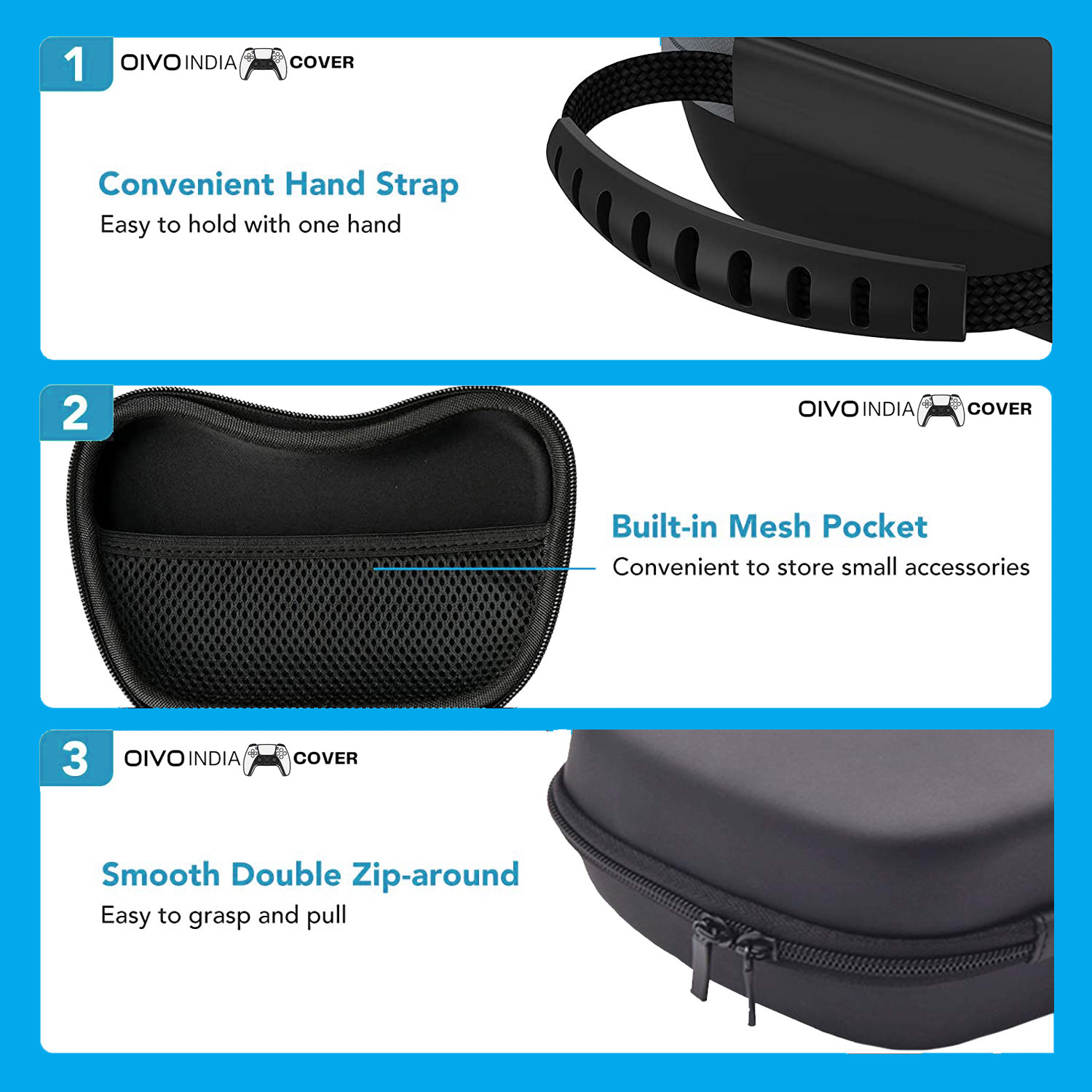 Image of OIVO INDIA Front & Back Case for PS5, PS4, Xbox One, Xbox 360, Xbox X, Xbox Series S, Nintendo Switch Pro Controller, Other Controllers