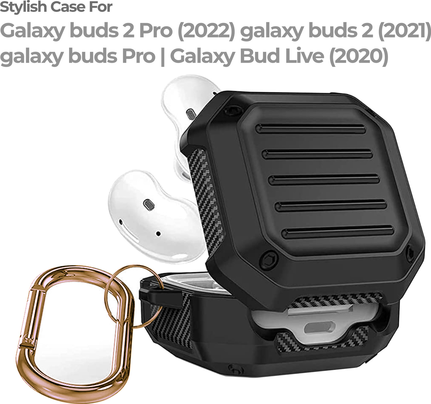 Image of newtechno Front & Back Case for Samsung Galaxy Buds Live