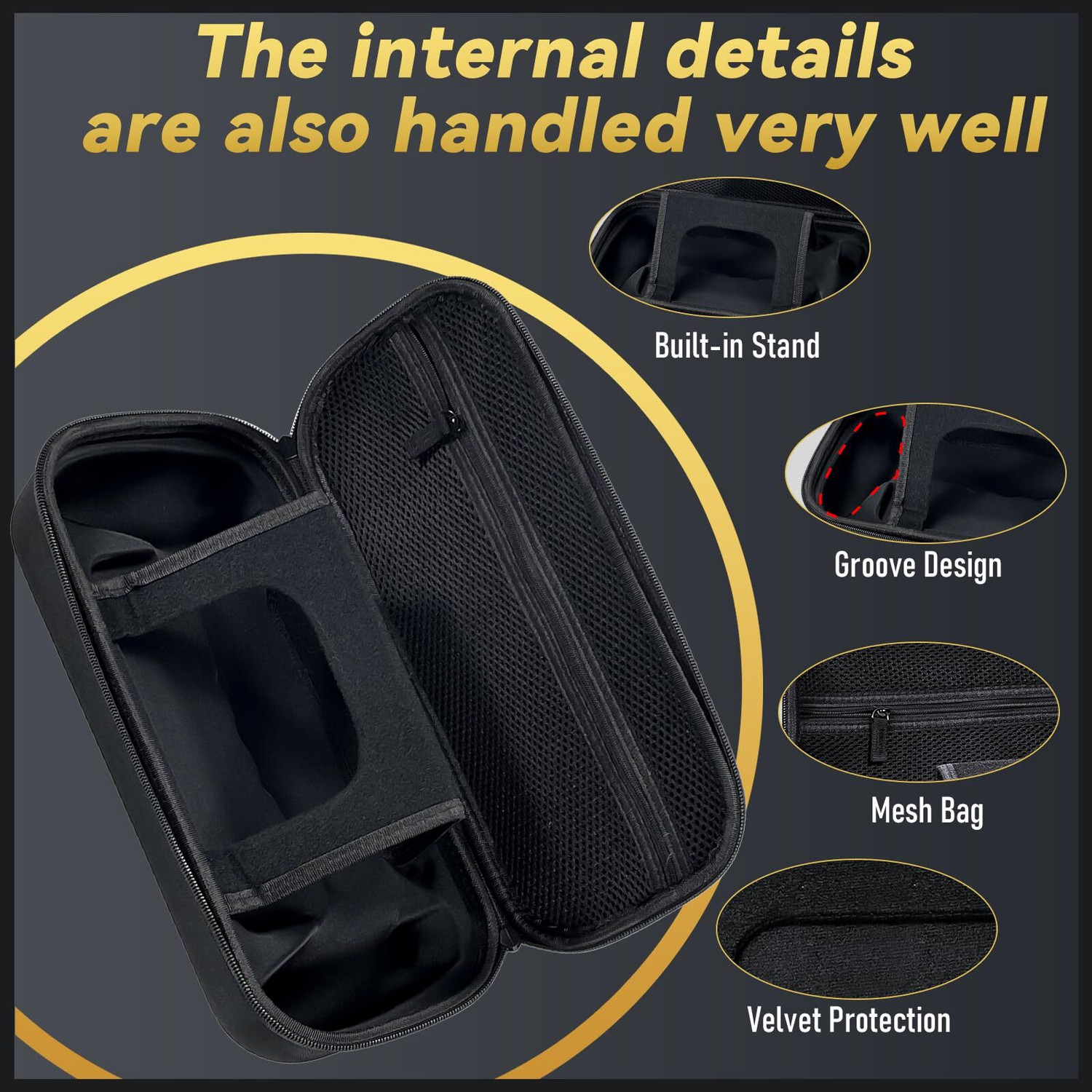 Image of OIVO INDIA Hard Shell Carrying Case for PlayStation Portal Remote Player, Portable Travel Gaming Accessory Kit