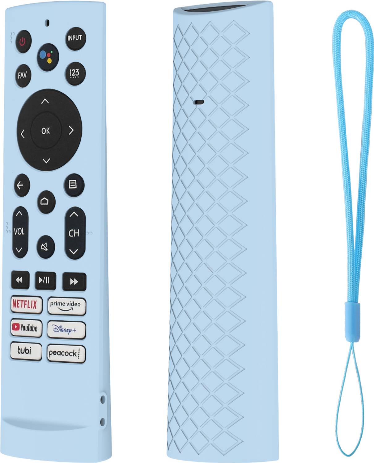 CALDIPREE Front & Back Case for Hisense Smart TV Remote VU GloLED Series Tv Remote Cover