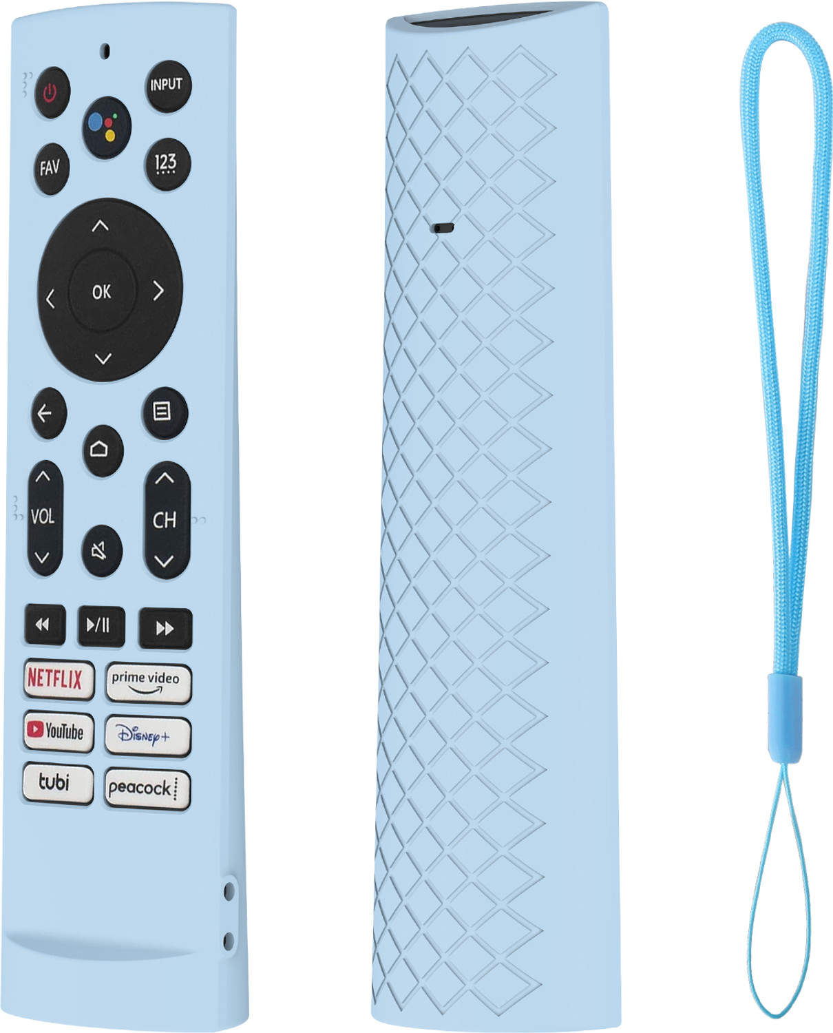Image of CALDIPREE Front & Back Case for Hisense Smart TV Remote VU GloLED Series Tv Remote Cover