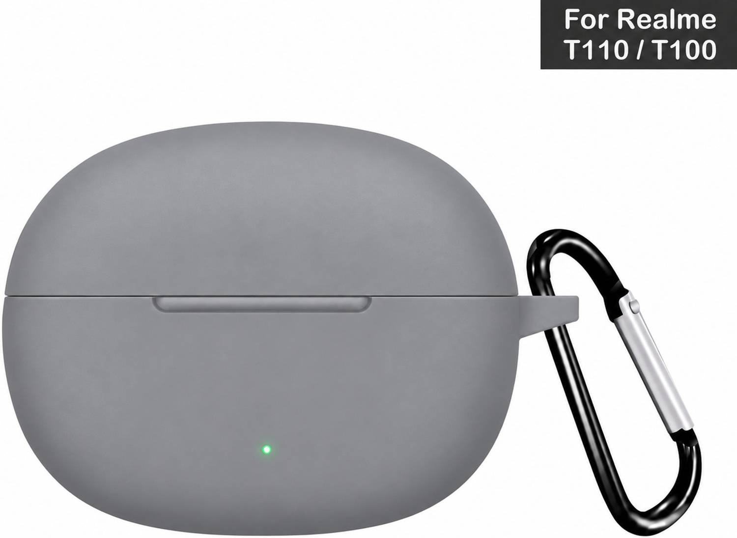 Evaton Back Cover for Realme Buds T110 / T100, Case Cover Silicone TWS Earbuds Pouch | With GUM Sticker
