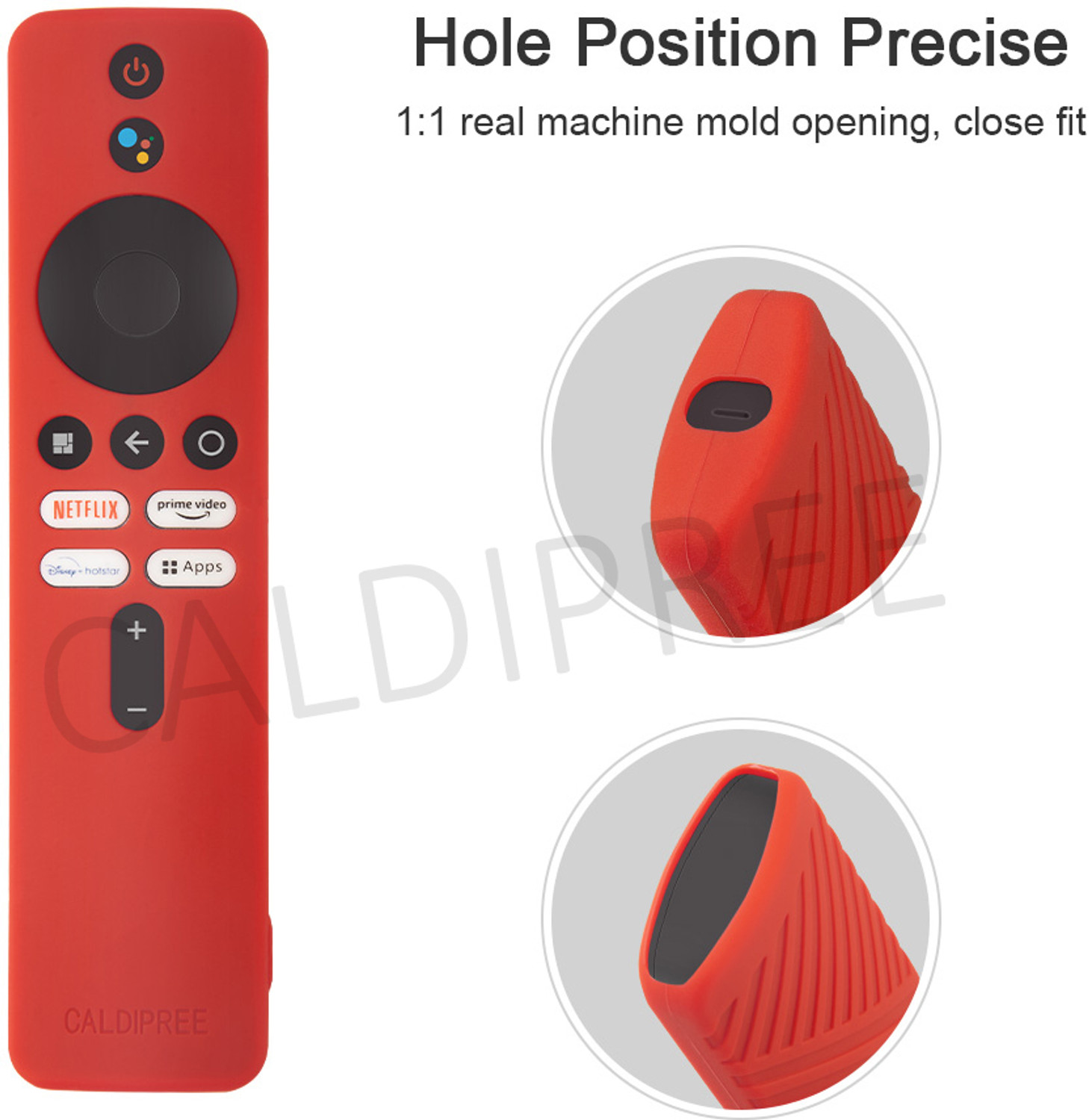 Image of CALDIPREE Front & Back Case for Redmi Xiaomi MI Smart TV Remote Control Silicone Cover with Loop