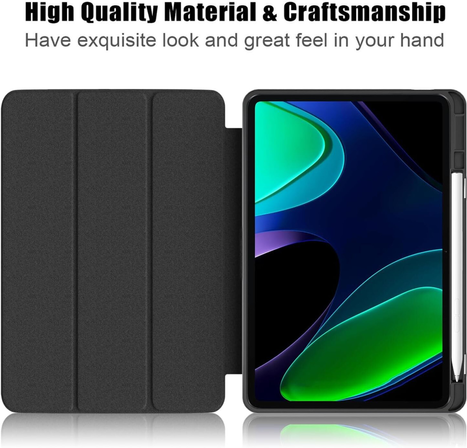 Image of AGEIS Front & Back Case for Xiaomi Mi Pad 6 (stylus holder case) (Black, Shock Proof)