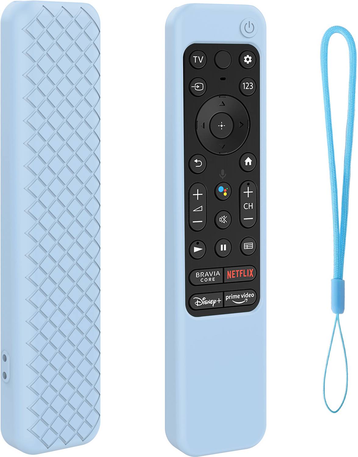 CALDIPREE Front & Back Case for Compatible With Sony Smart Tv 2022 Voice Remote RMF-TX 800U RMF-TX 900U Remote Cover