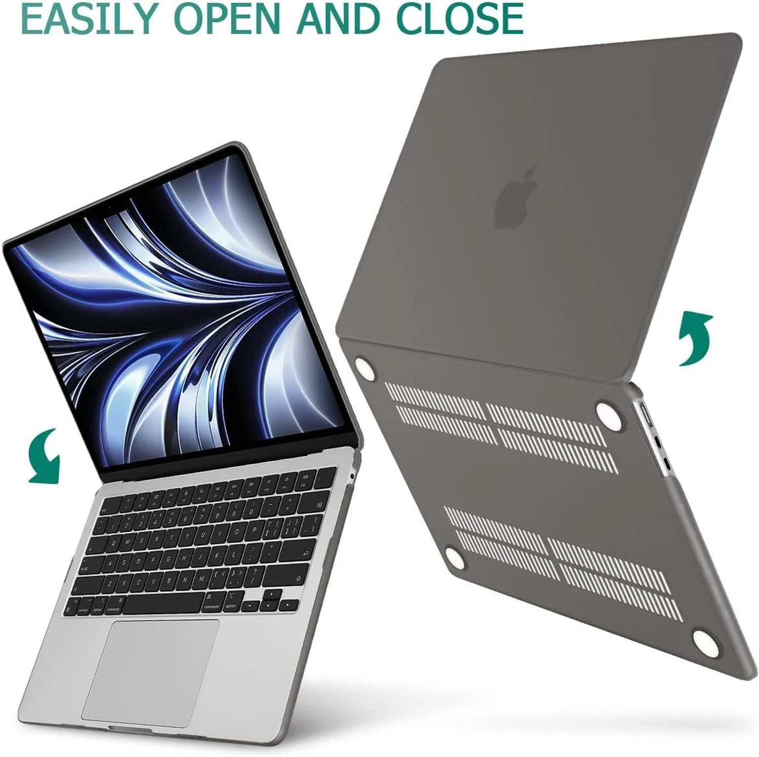 Image of iFyx Front & Back Case for New MacBook Air 13.6 inch M5 A3449 M4 A3240 M3 A3113 M2 A2681 Hard Shell Case Cover
