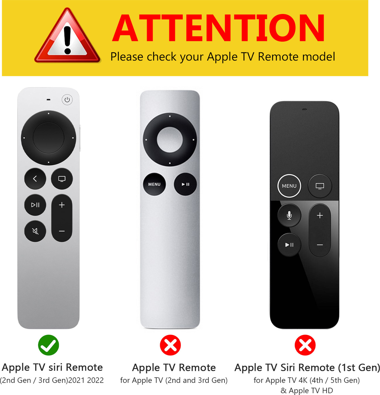 Image of CALDIPREE Front & Back Case for Apple TV 4k 2021 2022 2023 2nd 3rd Generation Model Remote Cover
