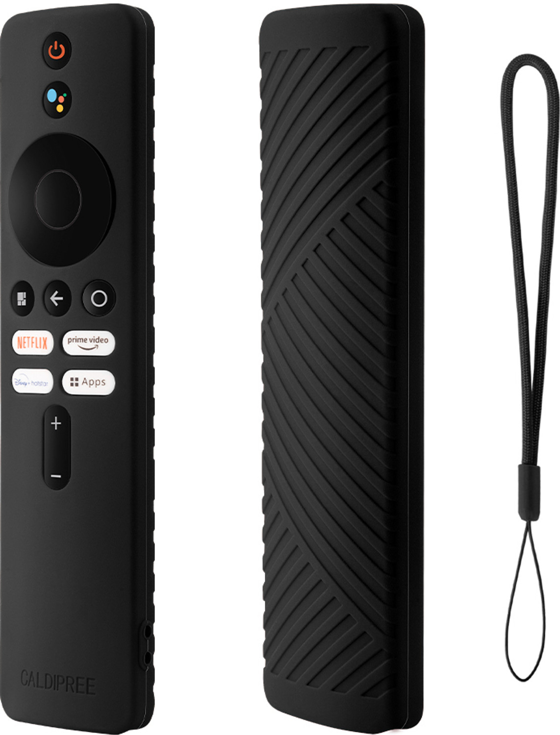 Image of CALDIPREE Front & Back Case for Redmi Xiaomi MI Smart TV Remote Control Silicone Cover with Loop