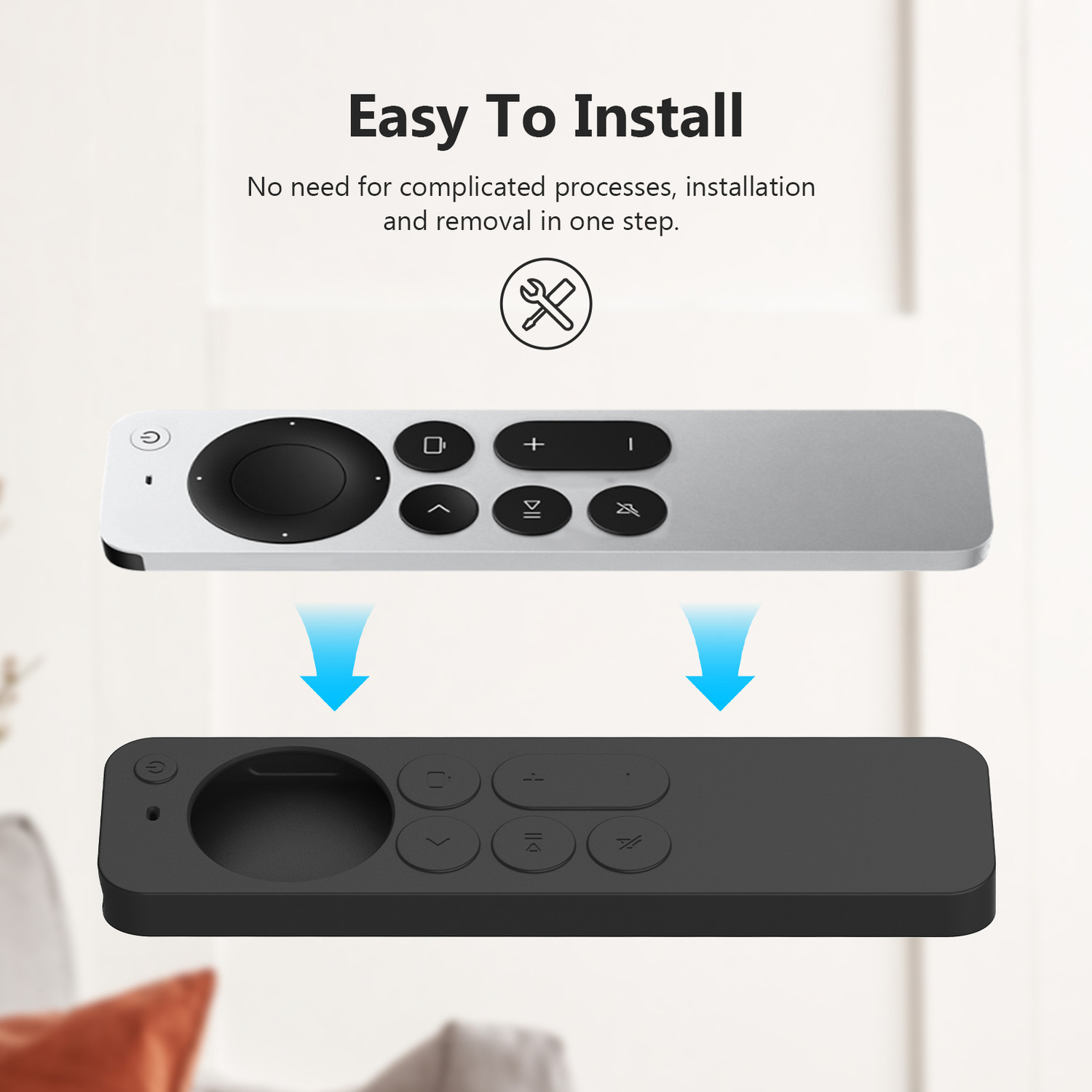 Image of CALDIPREE Front & Back Case for Apple TV 4k 2021 2022 2023 2nd 3rd Generation Model Remote Cover