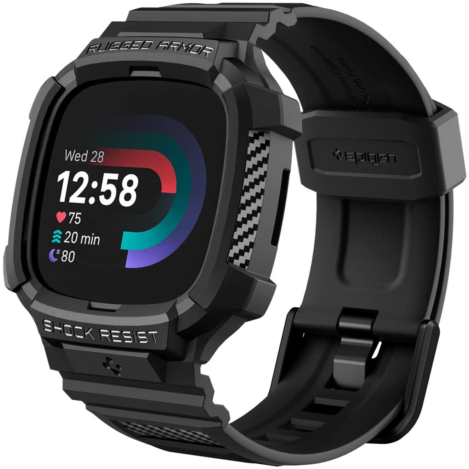 Image of Spigen Rugged Armor Pro Front & Back Case for Fitbit Versa 4 / Sense 2