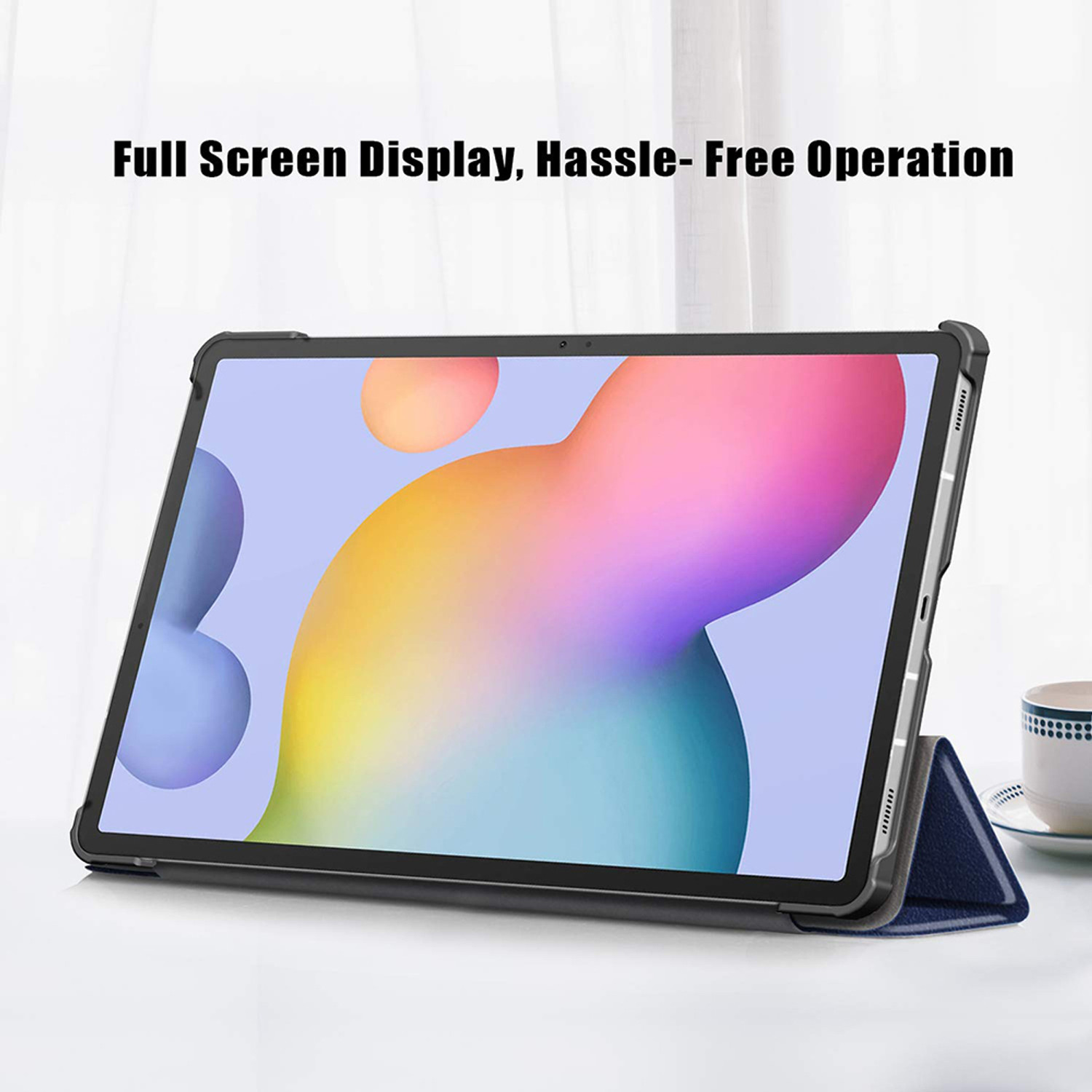 Image of Casotec Flip Cover for Samsung Tab S7 FE /Tab S8 Plus /Tab S7 Plus 12.4 inch