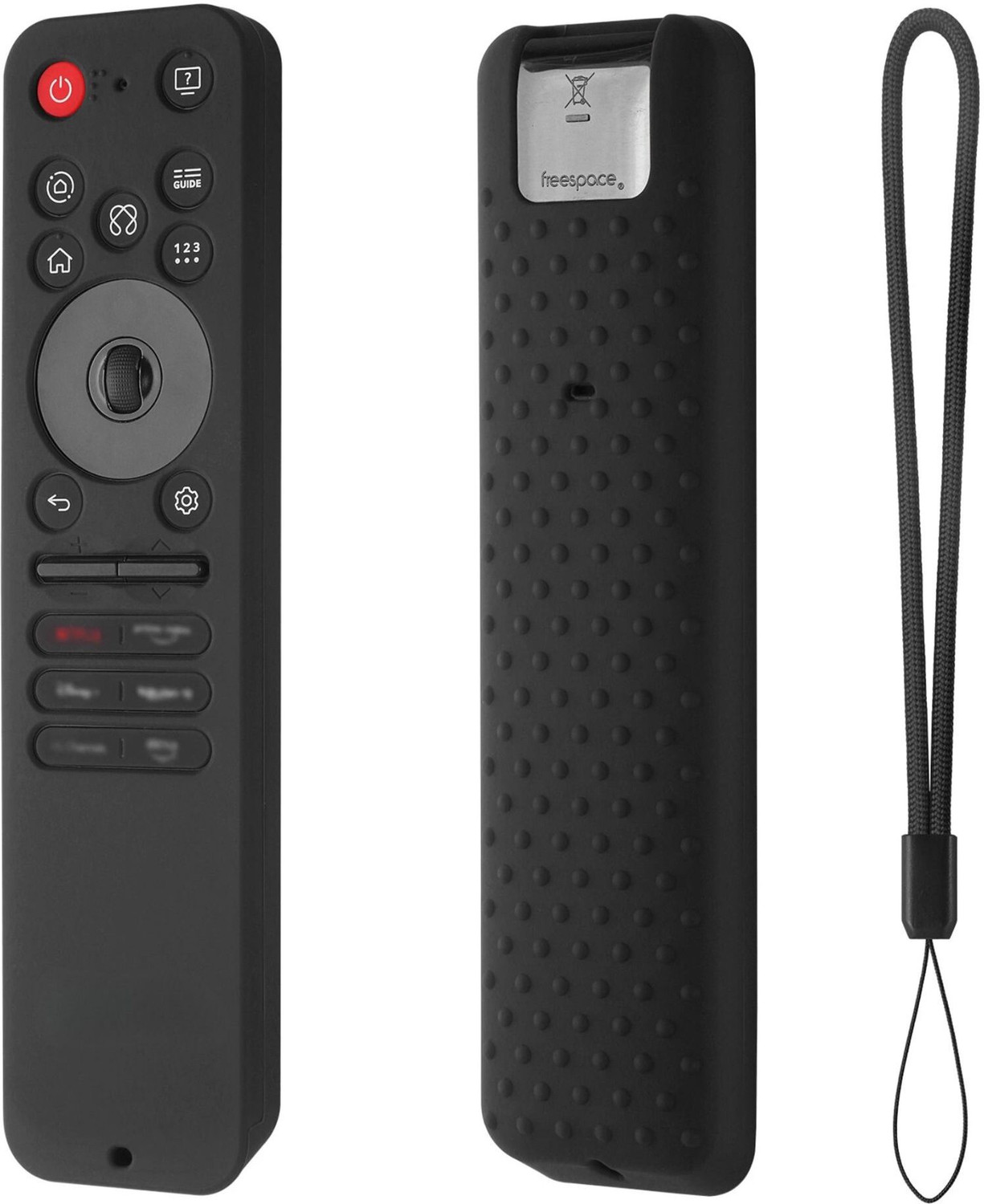 Image of RMB REMOTES Front & Back Case for LG Smart TV MR25GA Remote Control Protective Silicone Case Cover with Loop Holder
