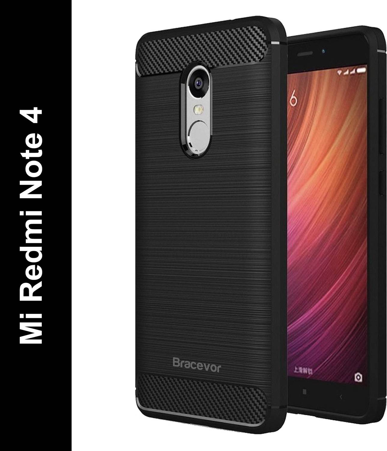 Bracevor Back Cover for Mi Redmi Note 4 Shock proof