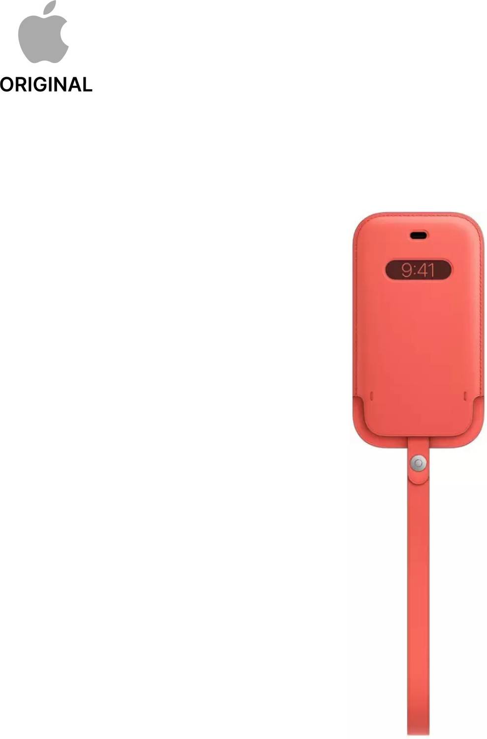 APPLE Pouch for iPhone 12 Pro Max (Pink Citrus, Leather)