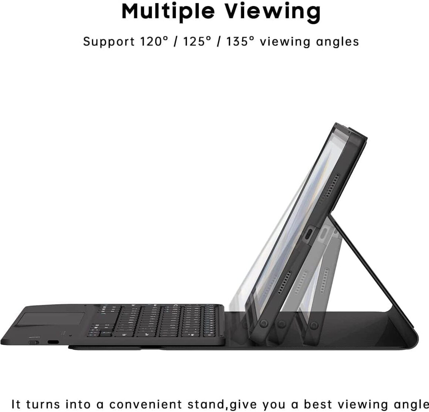 Image of Proelite TouchPad Keyboard case for Motorola Pad 60 Neo 11 inch Built-in 7-Colors Backlit Bluetooth Standard Tablet Keyboard Compatible with Tablet