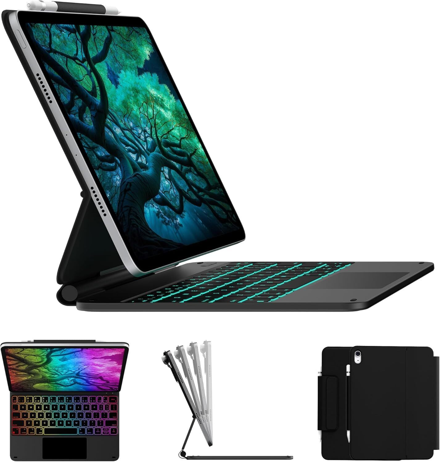Image of Typecase Edge Magic Style for iPad A16(11th Gen, 2025) & 10th Gen Bluetooth Standard Tablet Keyboard Compatible with iPad