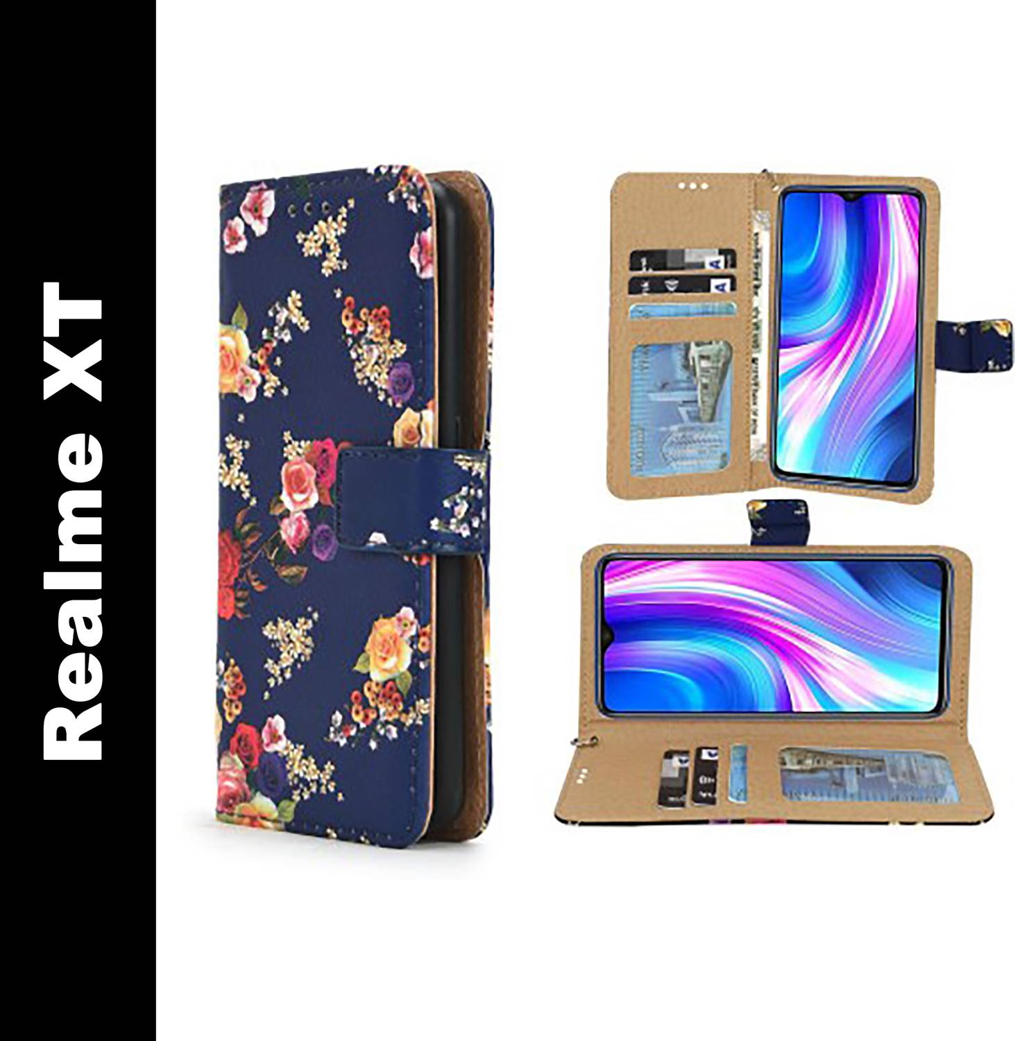 Aleppo Flip Cover for Realme XT Rose Blue