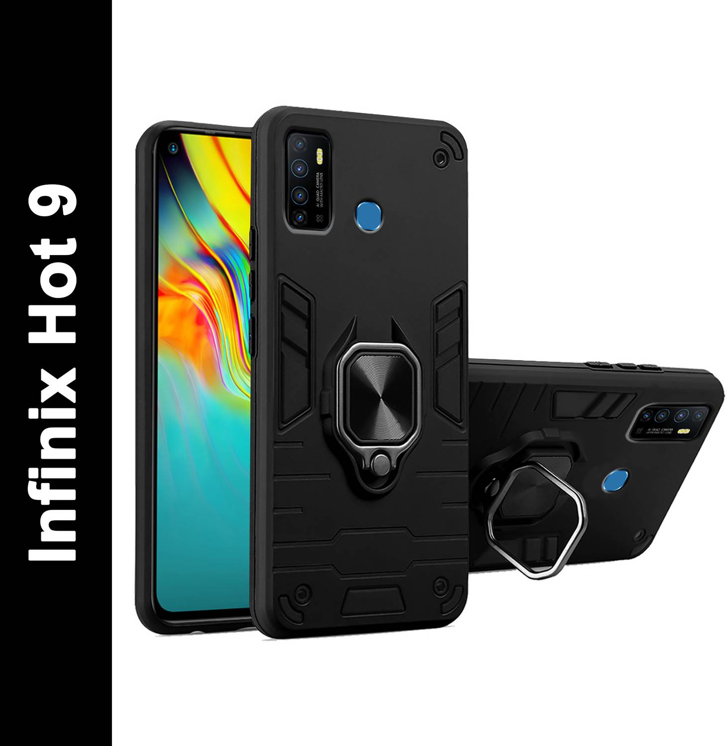 Meephone Back Cover for Infinix Hot 9 Black - Image 1