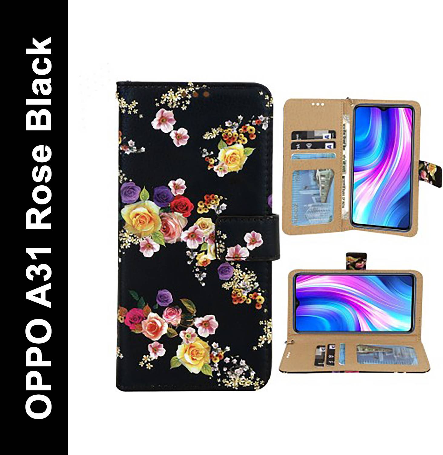 Aleppo Flip Cover for OPPO A31 Rose Black