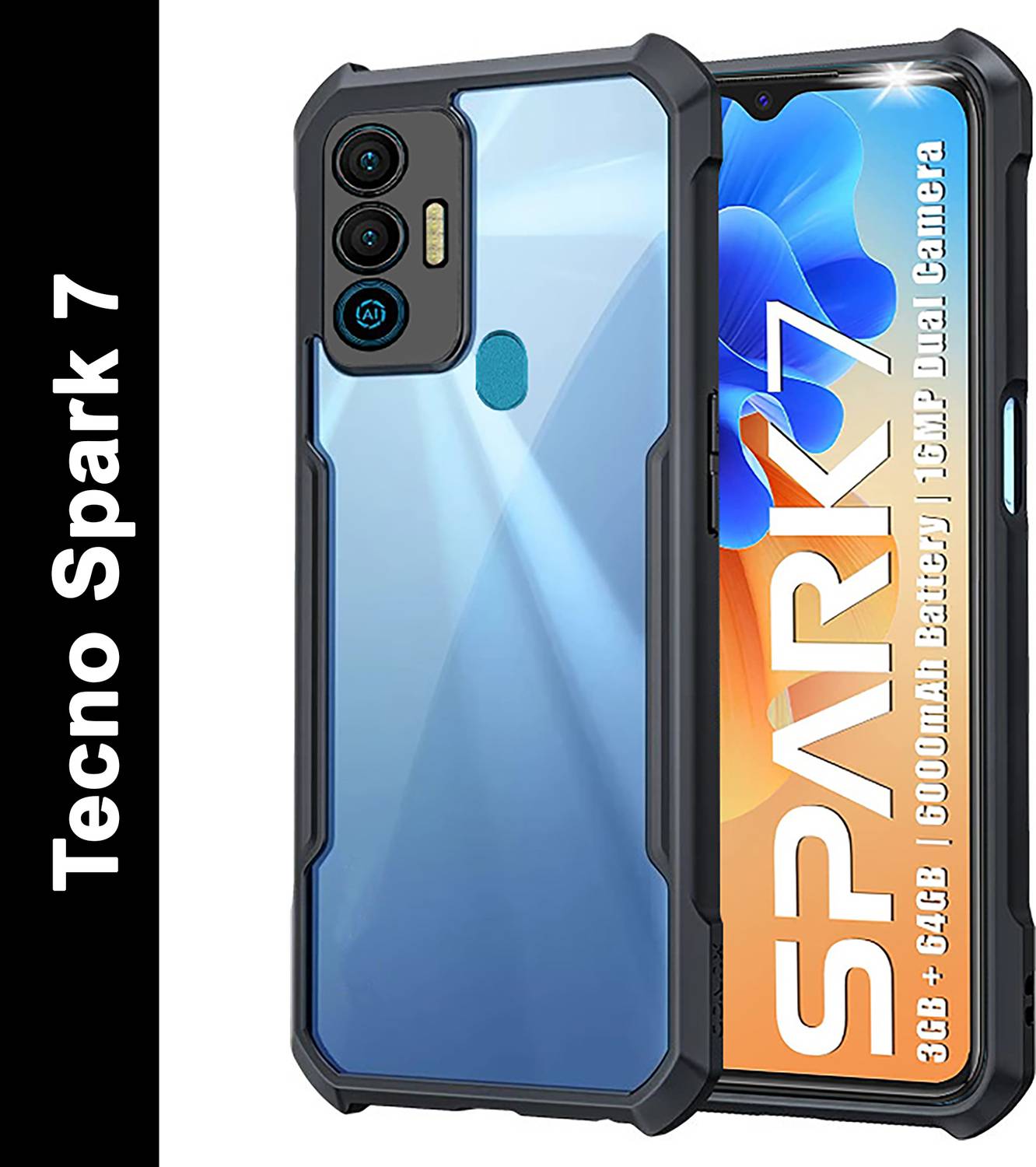 BOZTI Back Cover for Tecno Spark 7