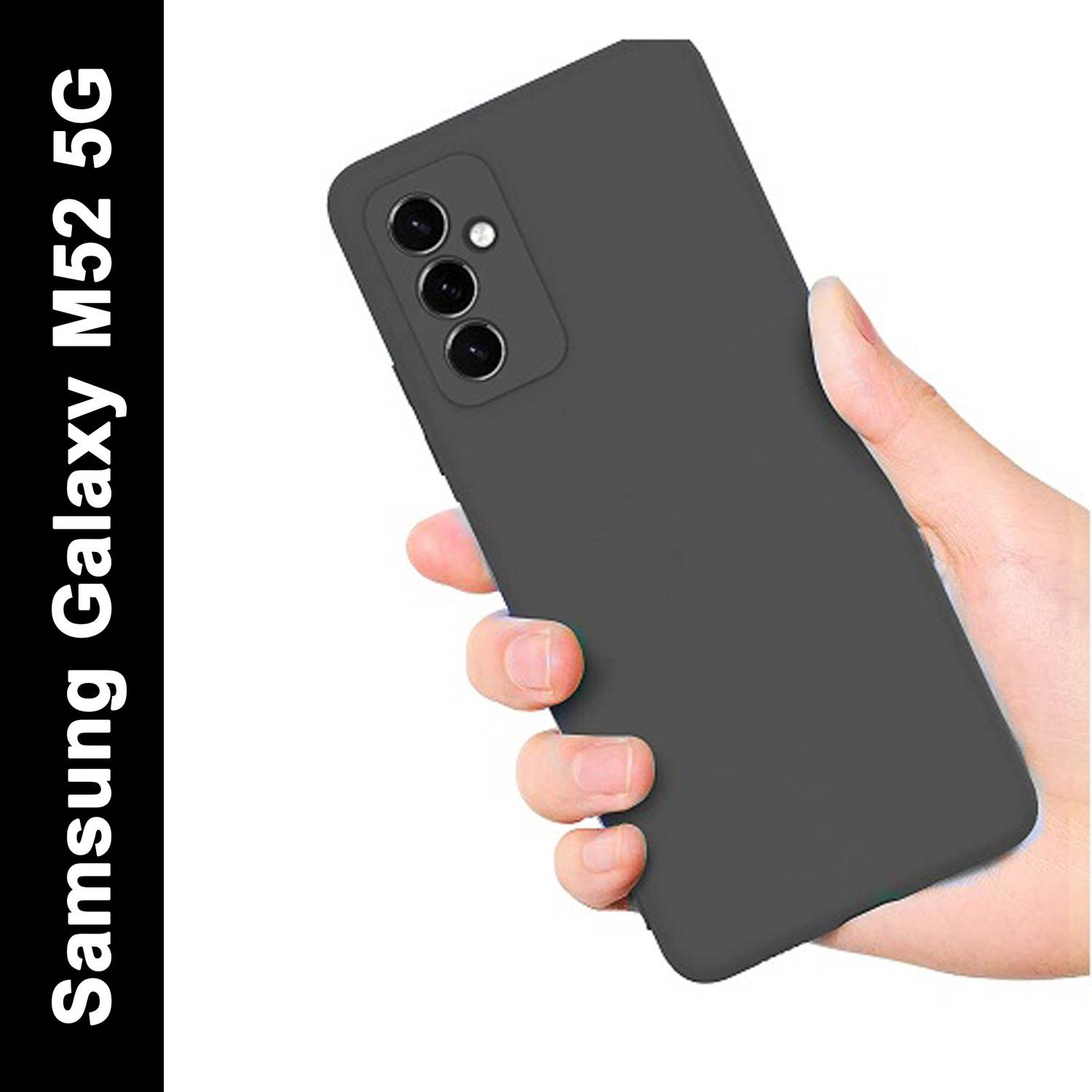 NewSelect Back Cover for Samsung Galaxy M52 5G Black - Image 1