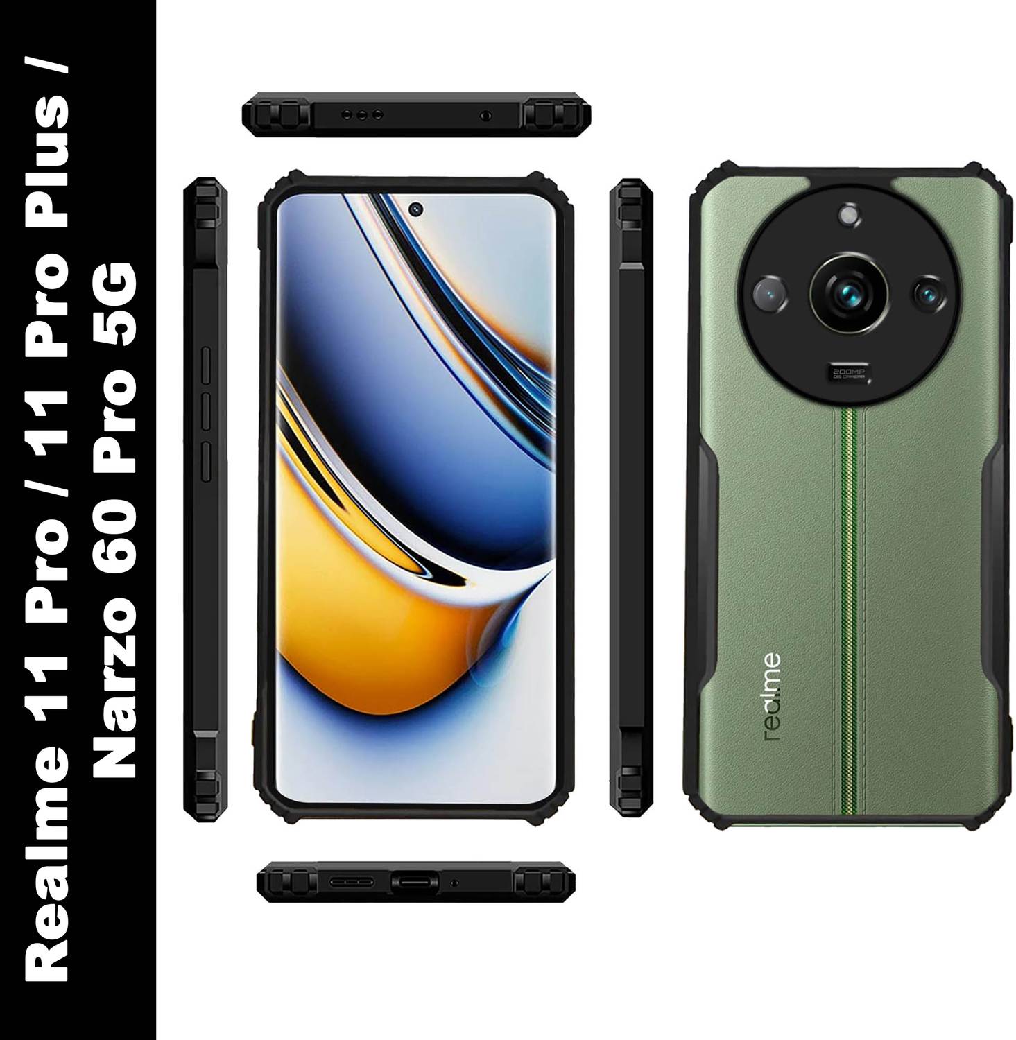 Bodoma Front & Back Case for Realme 11 Pro Plus, Realme 11 Pro Plus 5G, Realme 11 Pro 5G Transparent, Realme Narzo 60 Pro 5g