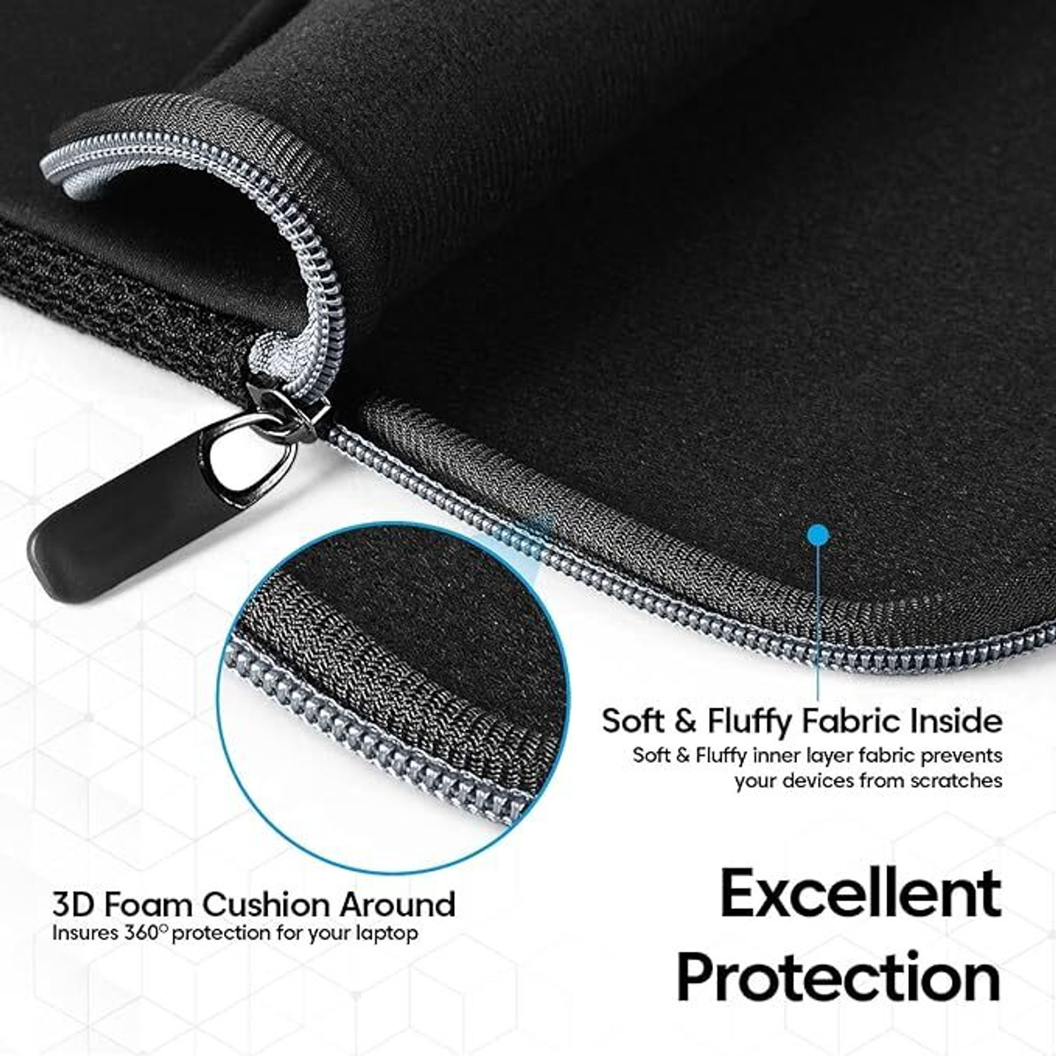 Image of sounce Pouch for Laptop carrying fits Upto 14.1 Wrinkle Free, Water Resistant, for Mac Book, Notebook