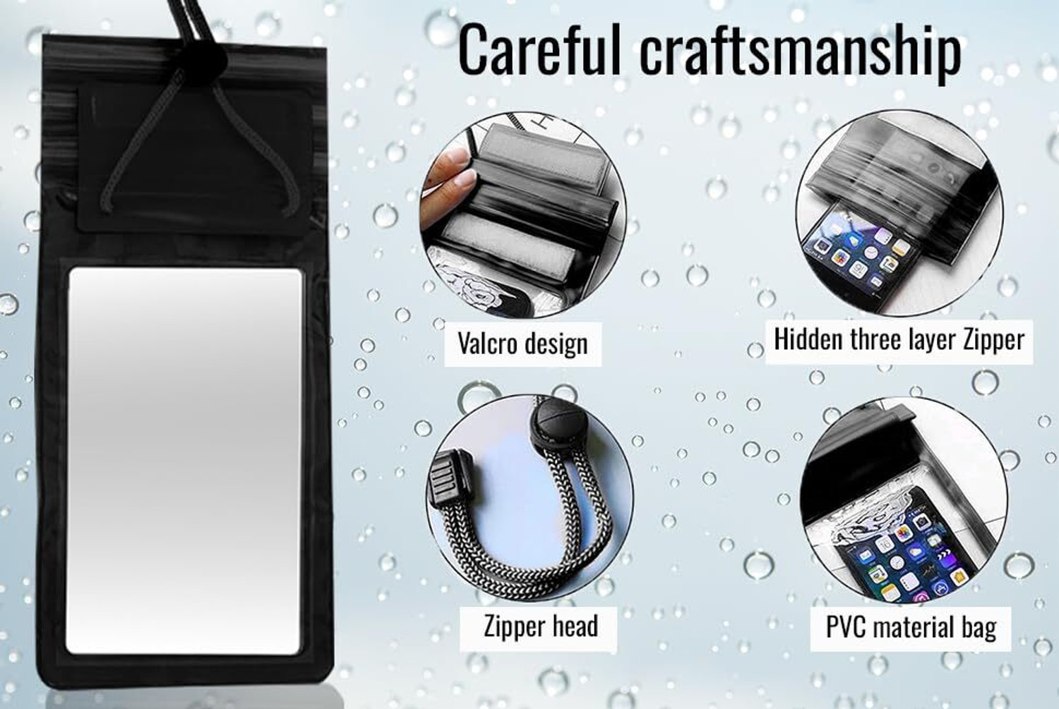Image of Bodoma Pouch for Mobiles,Passport Rain protector Waterproof and dustproof Pouch / Cover for All Mobiles