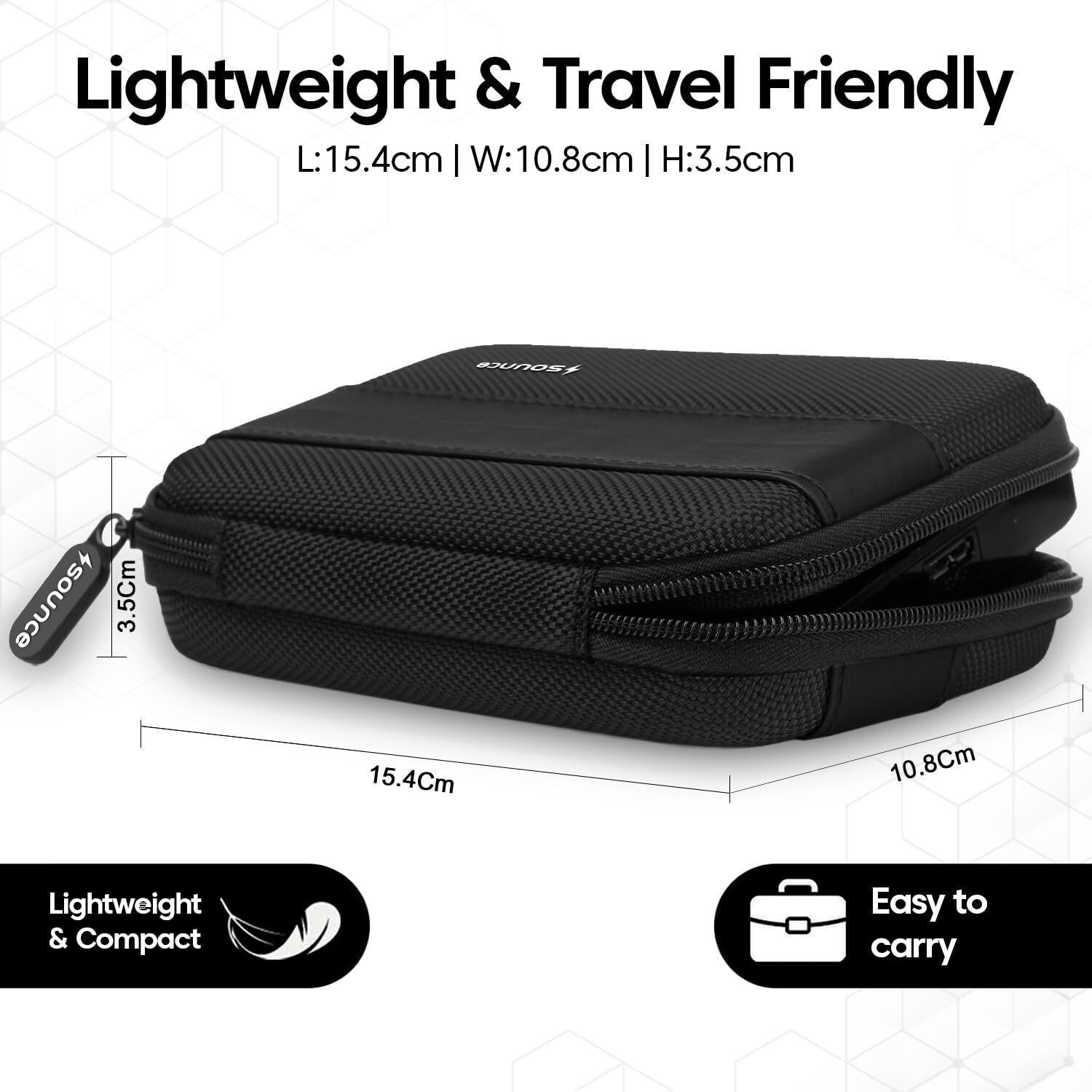 Image of sounce Pouch for Rugged Hard Drive Case for 2.5-inch, Hard Disk Case, Portable Storage Shell for Gadgets