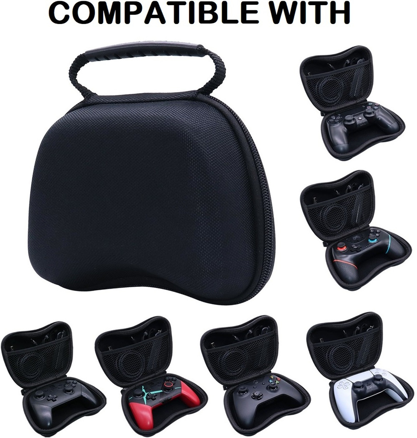 Image of Yantralay Pouch for PS5 /PS4 /PS3 /Switch Pro /Xbox Joysticks, Controller (Black, Hard Case, Pack of: 1)