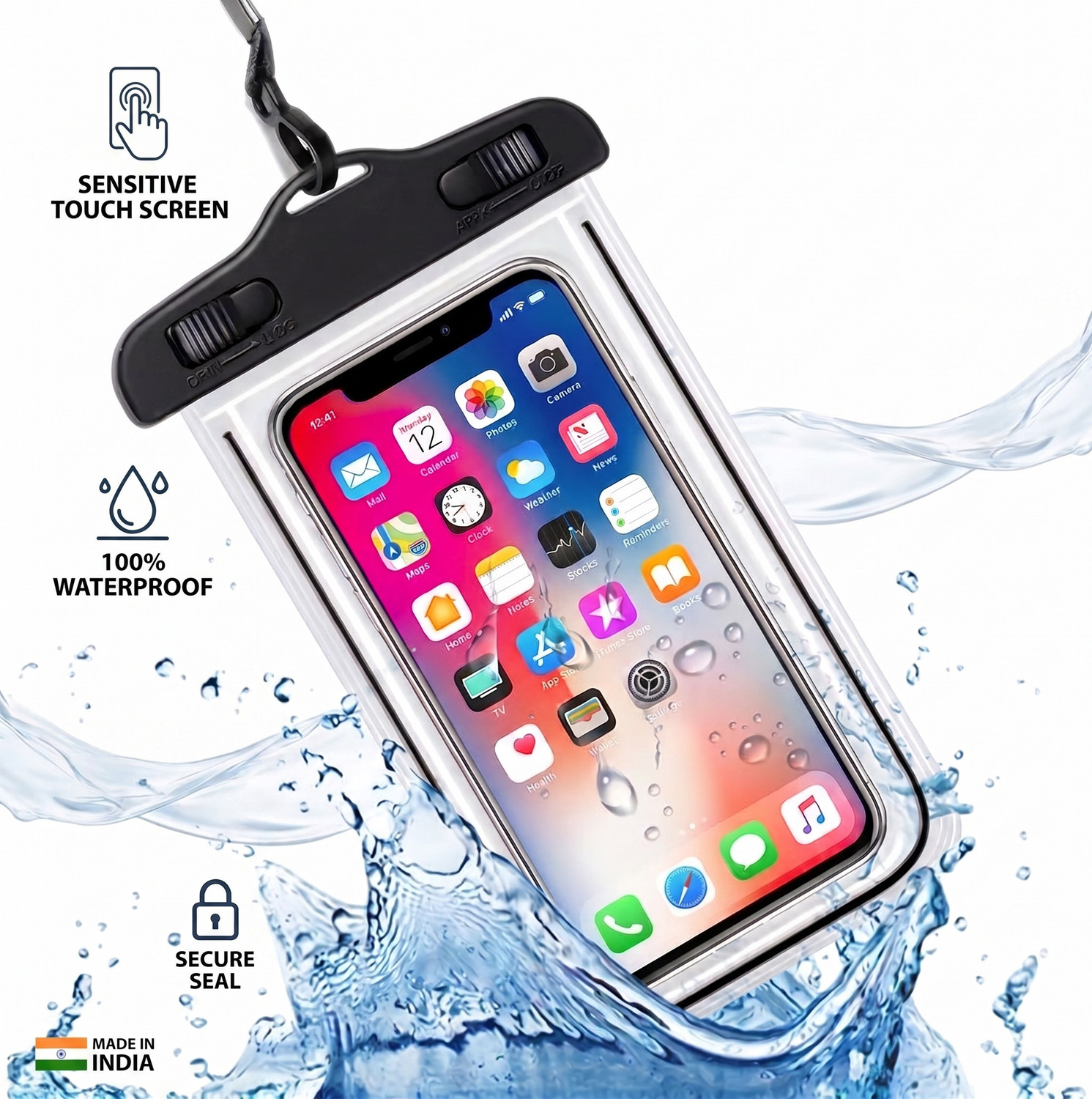 Image of DEAL DAZE Pouch for Mobile Waterproof Cover, Dust Protective Cover Bag, Mobile Rain Pouch