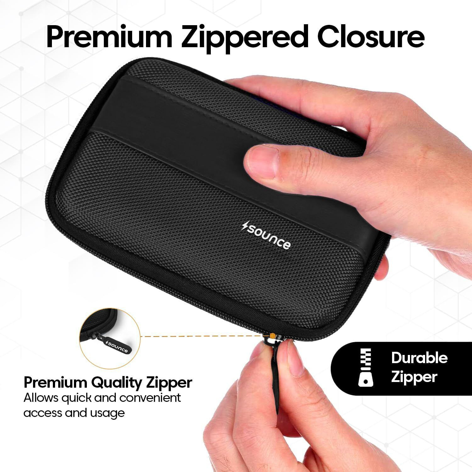 Image of sounce Pouch for Rugged Hard Drive Case for 2.5-inch, Hard Disk Case, Portable Storage Shell for Gadgets