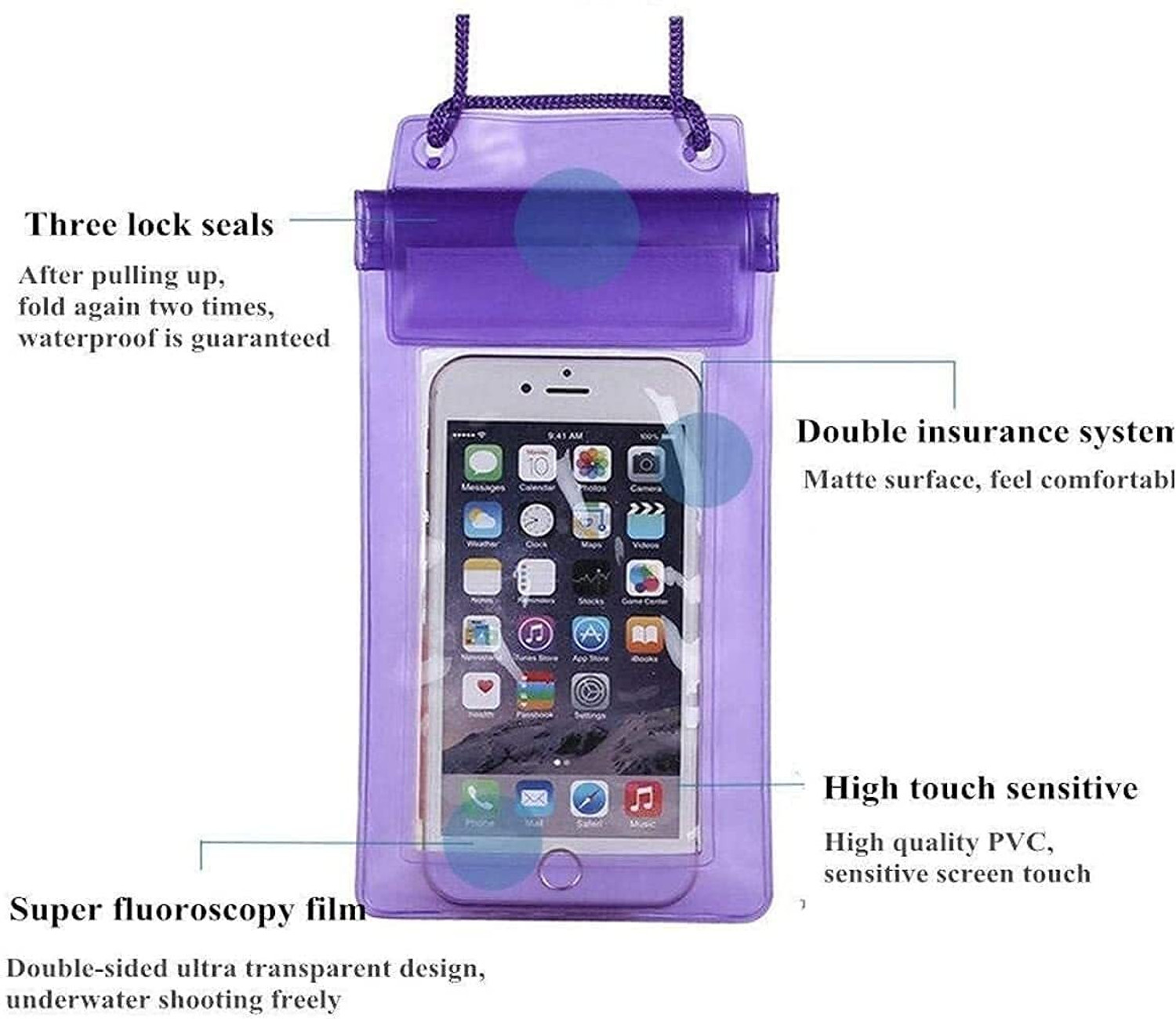 Image of FwellT Pouch for Mobile Waterproof caver UP Tp 6.7inches Rain Waterproof Pouches, Mobile cover waterproof Bag