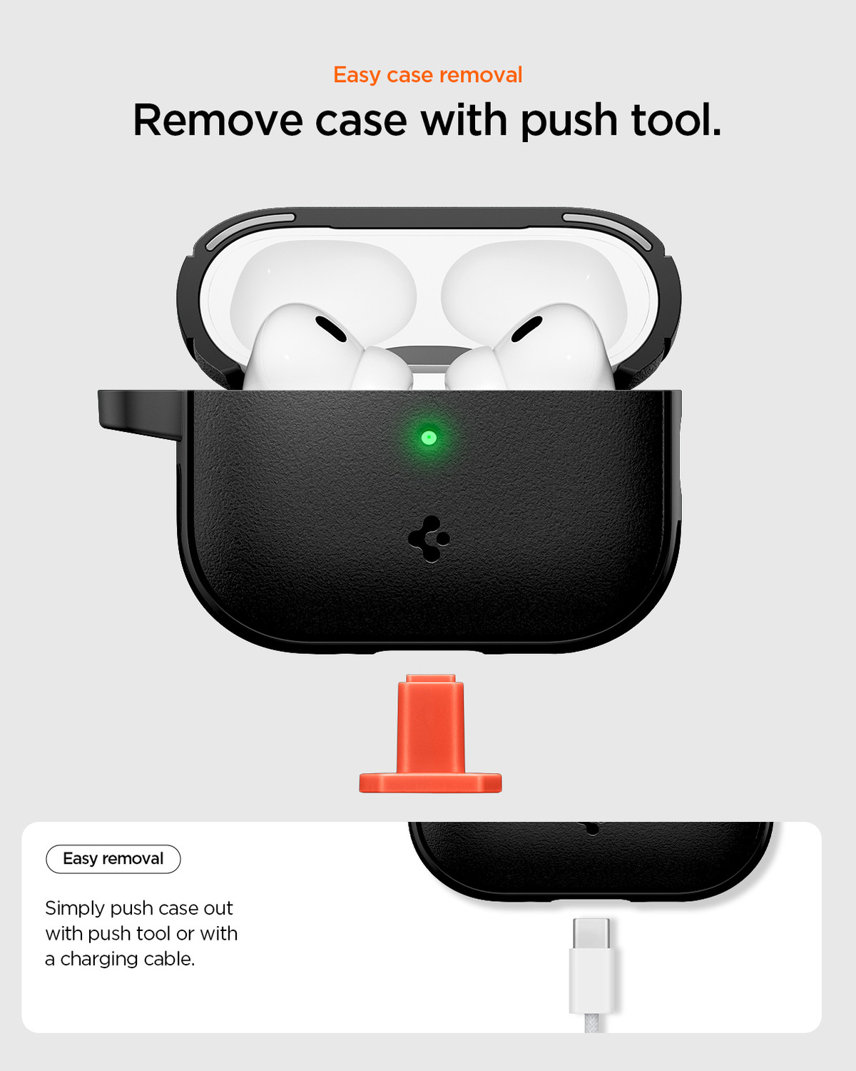 Image of Spigen Plastic Press and Release Earbuds Case For AirPods Pro 3