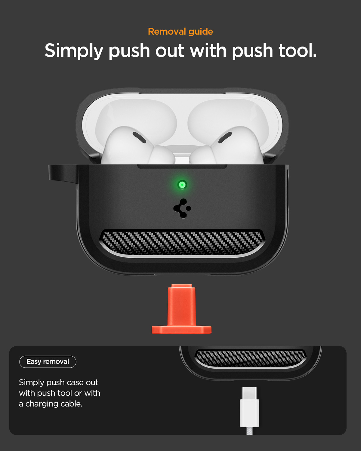 Image of Spigen Plastic Press and Release Earbuds Case For AirPods Pro 3