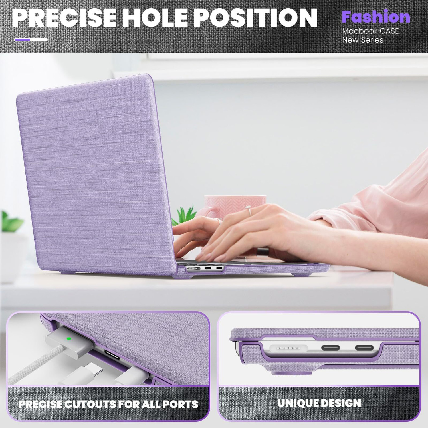 Image of Proelite Protective Case for MacBook Air 13.6 inch Case 2022 2023 2024 2025 Release M4 /M3 A3113 M2 A2681 with Touch ID