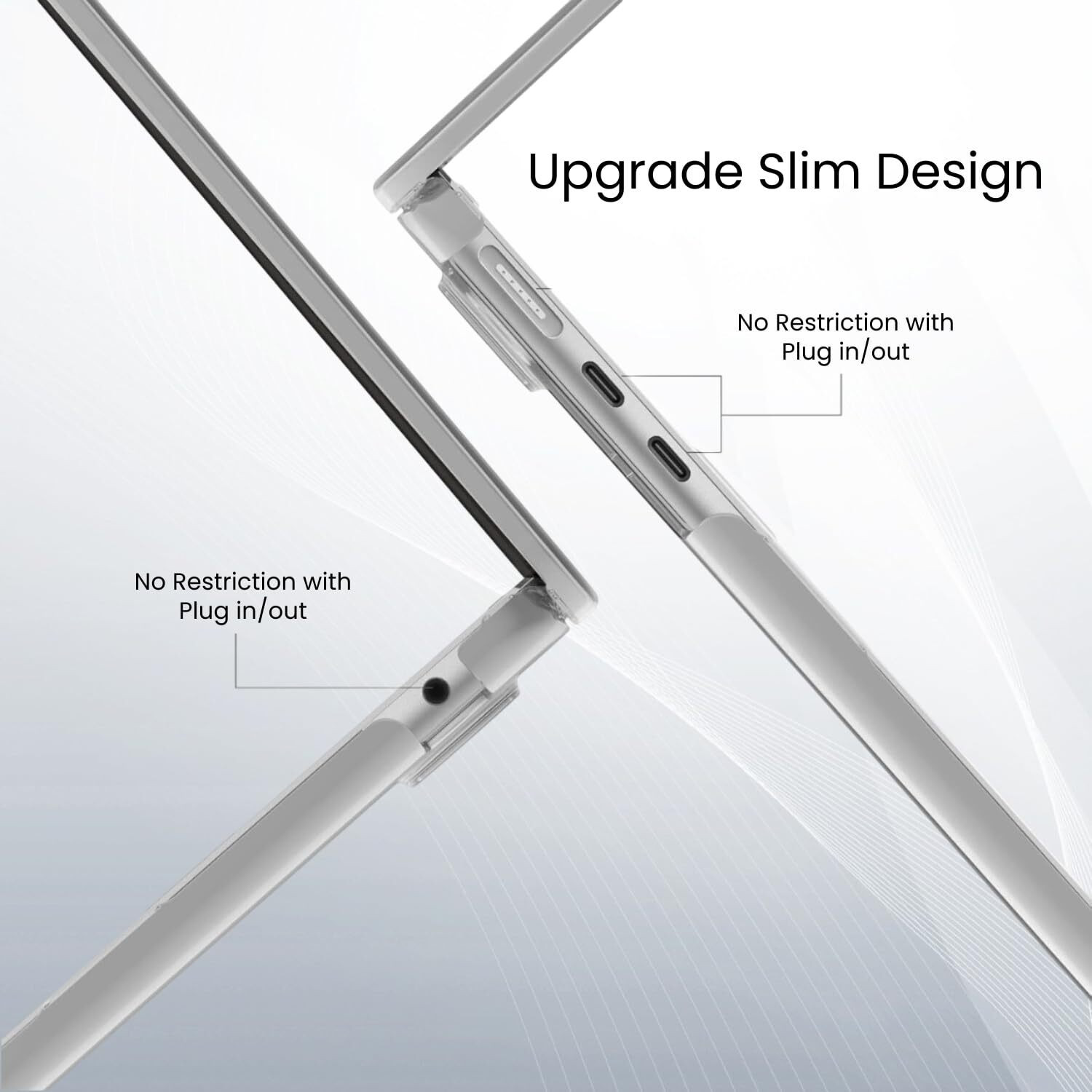 Image of Dyazo Protective Case for 2022-2025 MacBook Air 13.6 Inch Release M4 A3240 M3 A3113 M2 A2681 Models with Touch ID