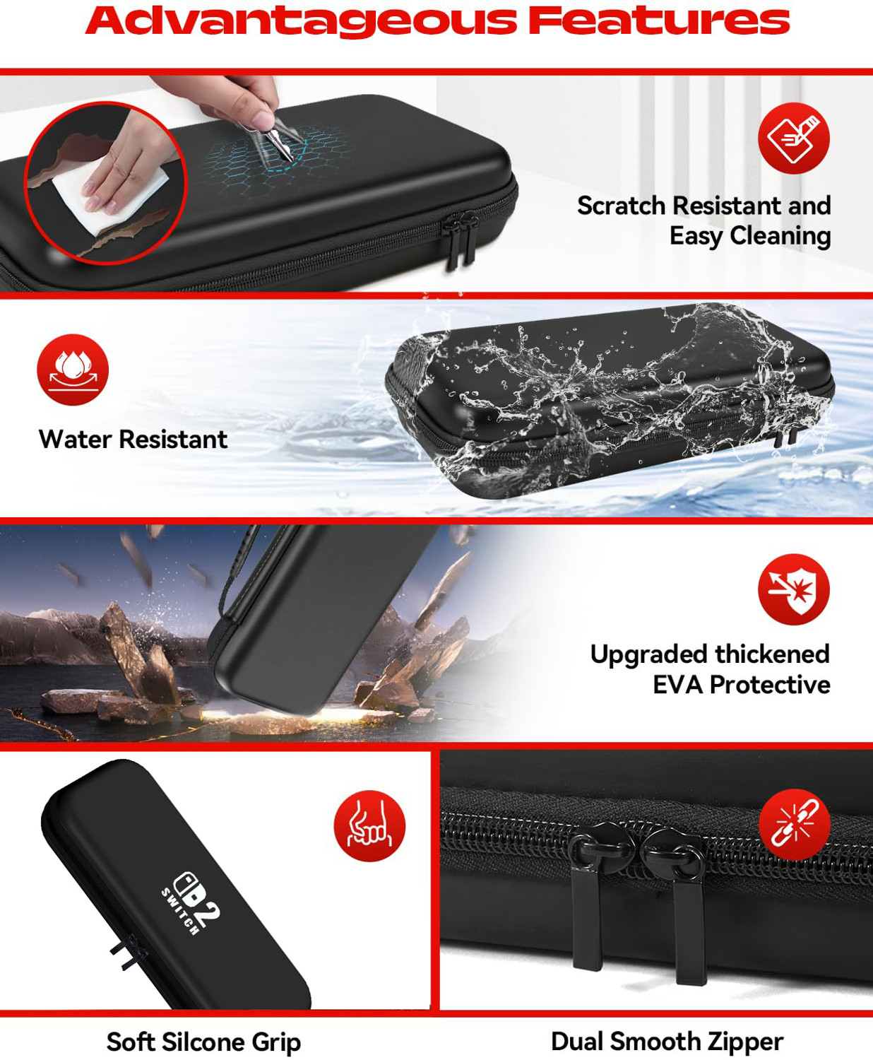 Image of OIVO INDIA Hard Shell Carrying Case for Nintendo Switch 2 (2025), Portable Travel Storage Gaming Accessory Kit