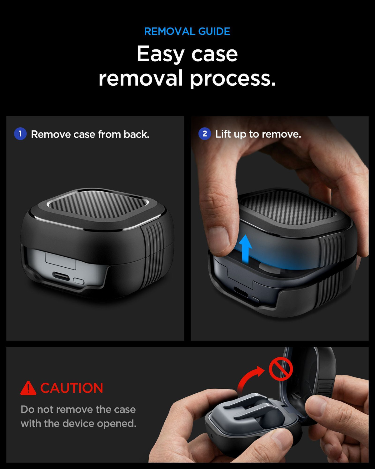 Image of Spigen Plastic Press and Release Earbuds Case For Galaxy Buds4 Pro /Buds4