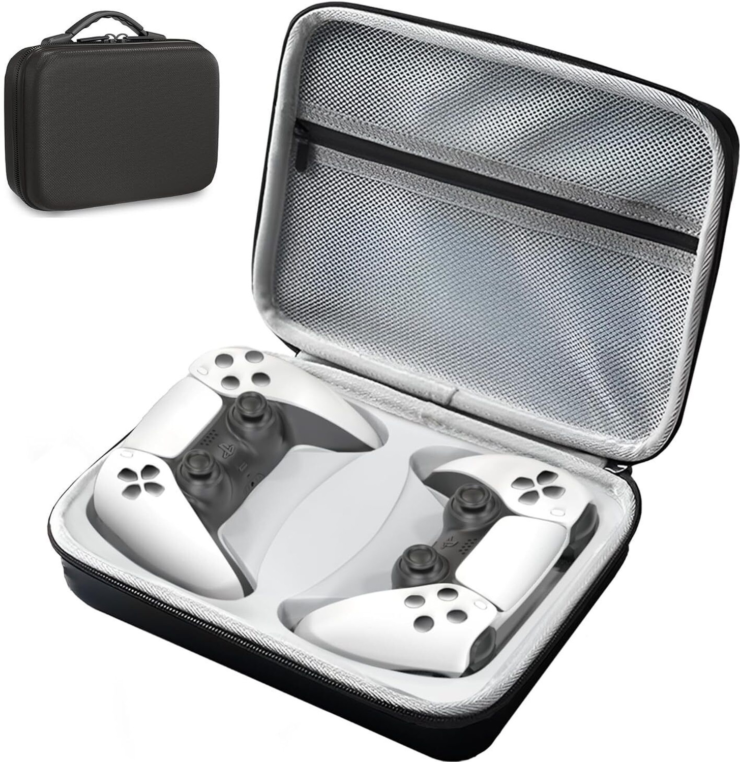 Image of OIVO INDIA Protective Case for PS5 Controller, Xbox Controller, PS4 Controller, Switch Pro Controller, Other controller (Black, Rubber, Cloth, Pack of: 1)