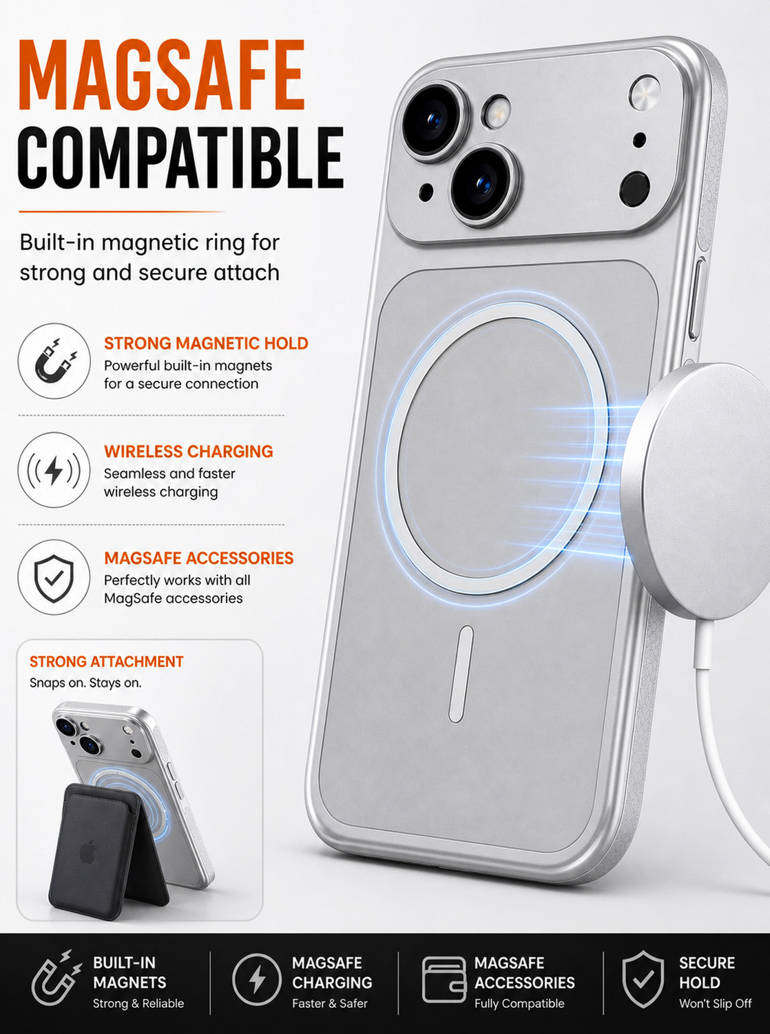 Image of HANIRY Back Cover for iPhone 15 Plus