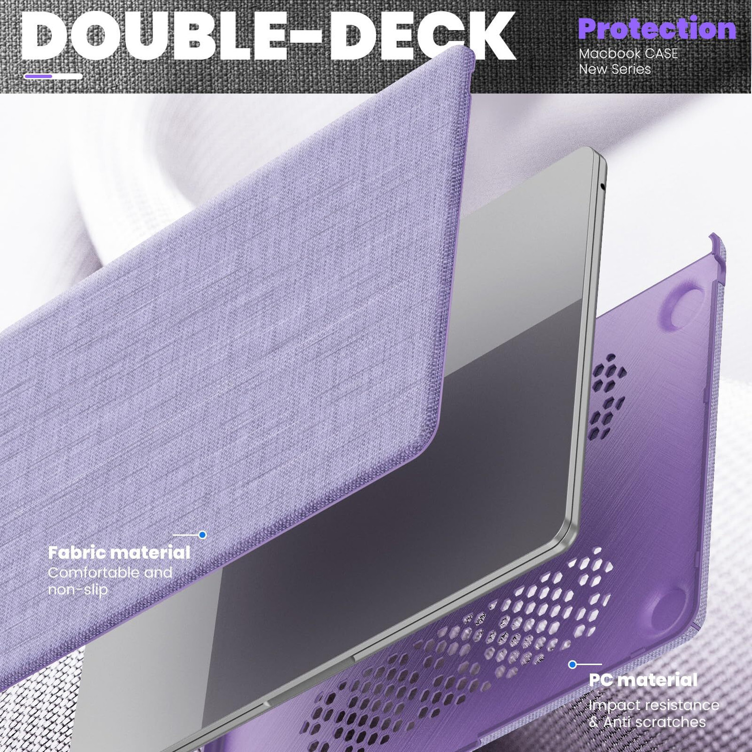 Image of Proelite Protective Case for MacBook Air 13.6 inch Case 2022 2023 2024 2025 Release M4 /M3 A3113 M2 A2681 with Touch ID