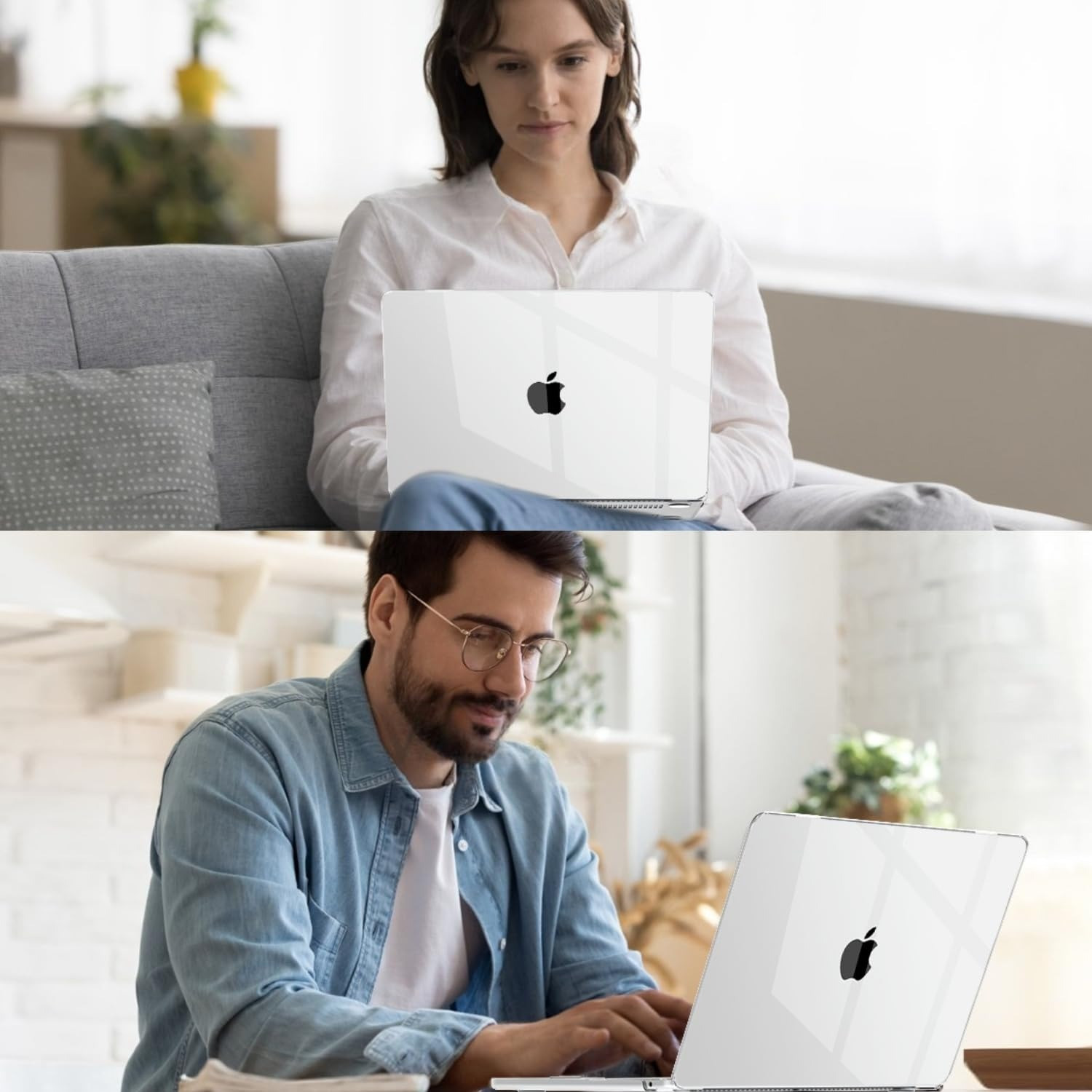 Image of Dyazo Protective Case for 2022-2025 MacBook Air 13.6 Inch Release M4 A3240 M3 A3113 M2 A2681 Models with Touch ID